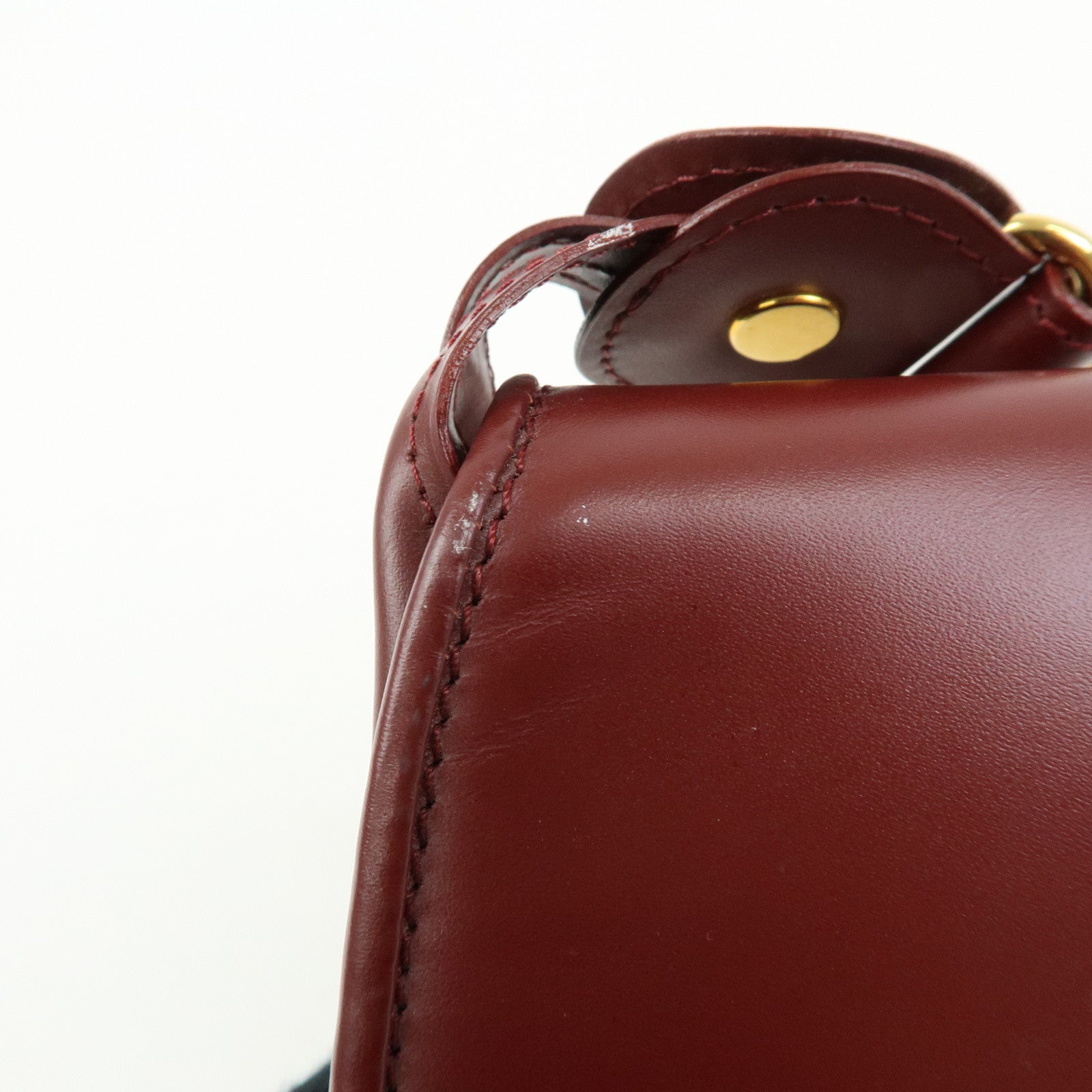 Cartier Must de Cartier Leather Shoulder Bag Bordeaux