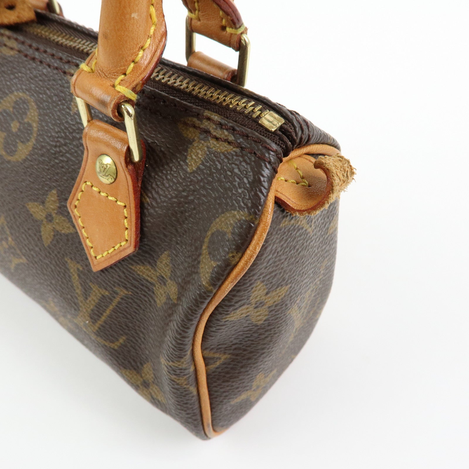 Louis Vuitton Monogram Mini Speedy Canvas Hand Bag & Strap M41534