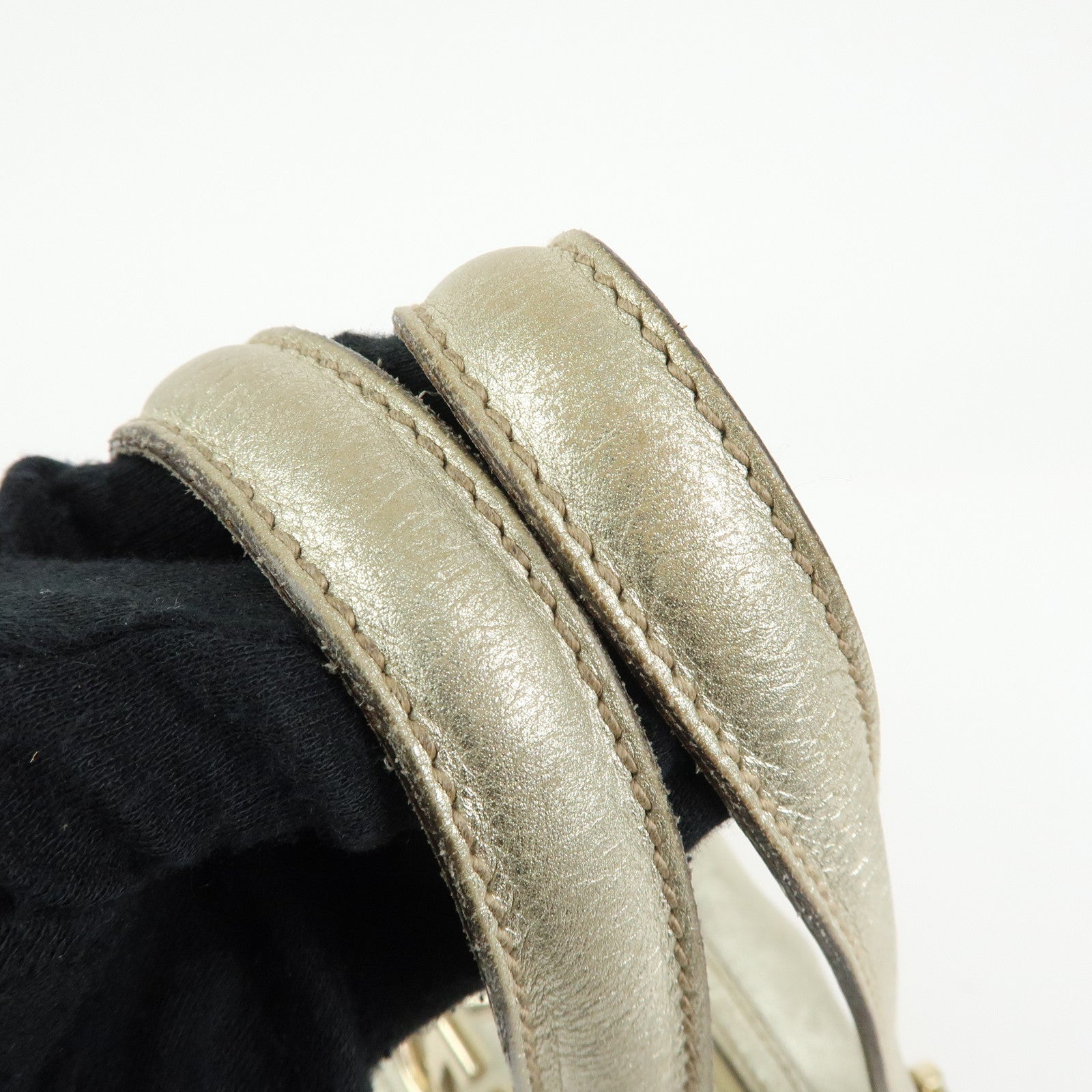 GUCCI Interlocking G Leather Mini Boston Bag Champagne Gold 170009