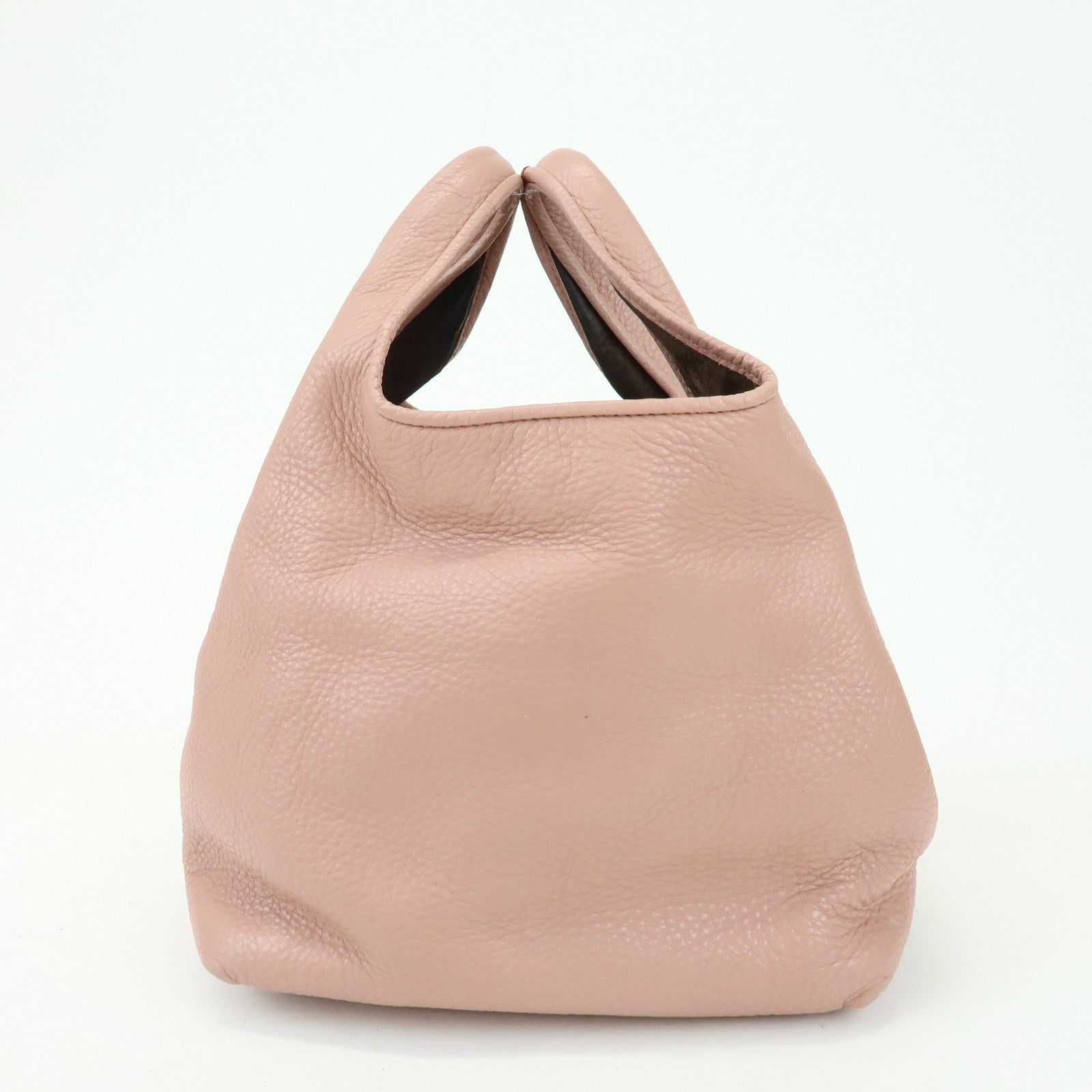 LOEWE Calle PM Leather Hand Tote Bag Bear Lock Charm Pink