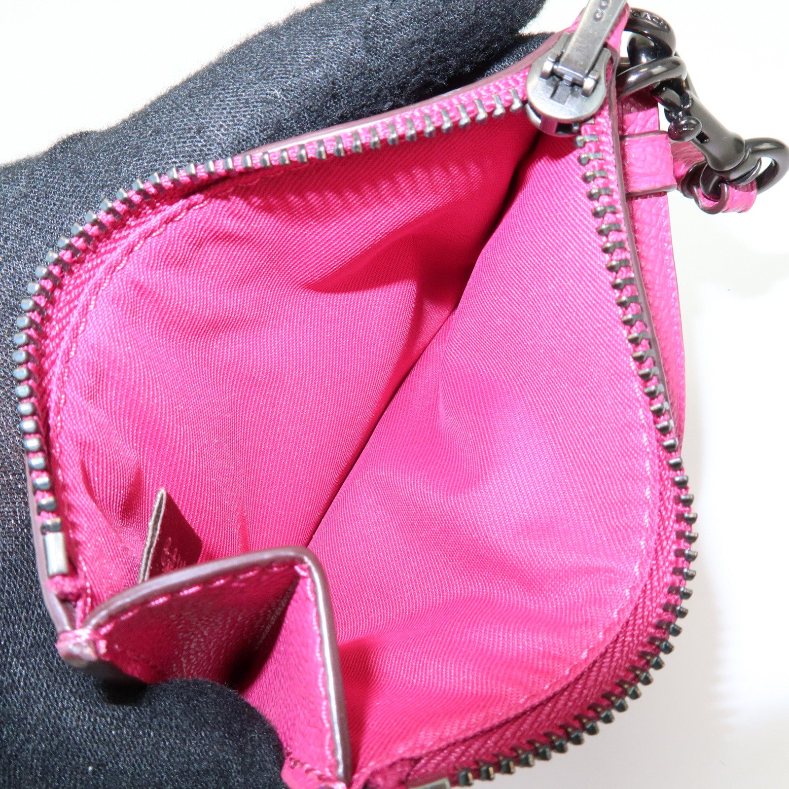 COACH Set of 2 Signature PVC Leather Compact Wallet Coin Case