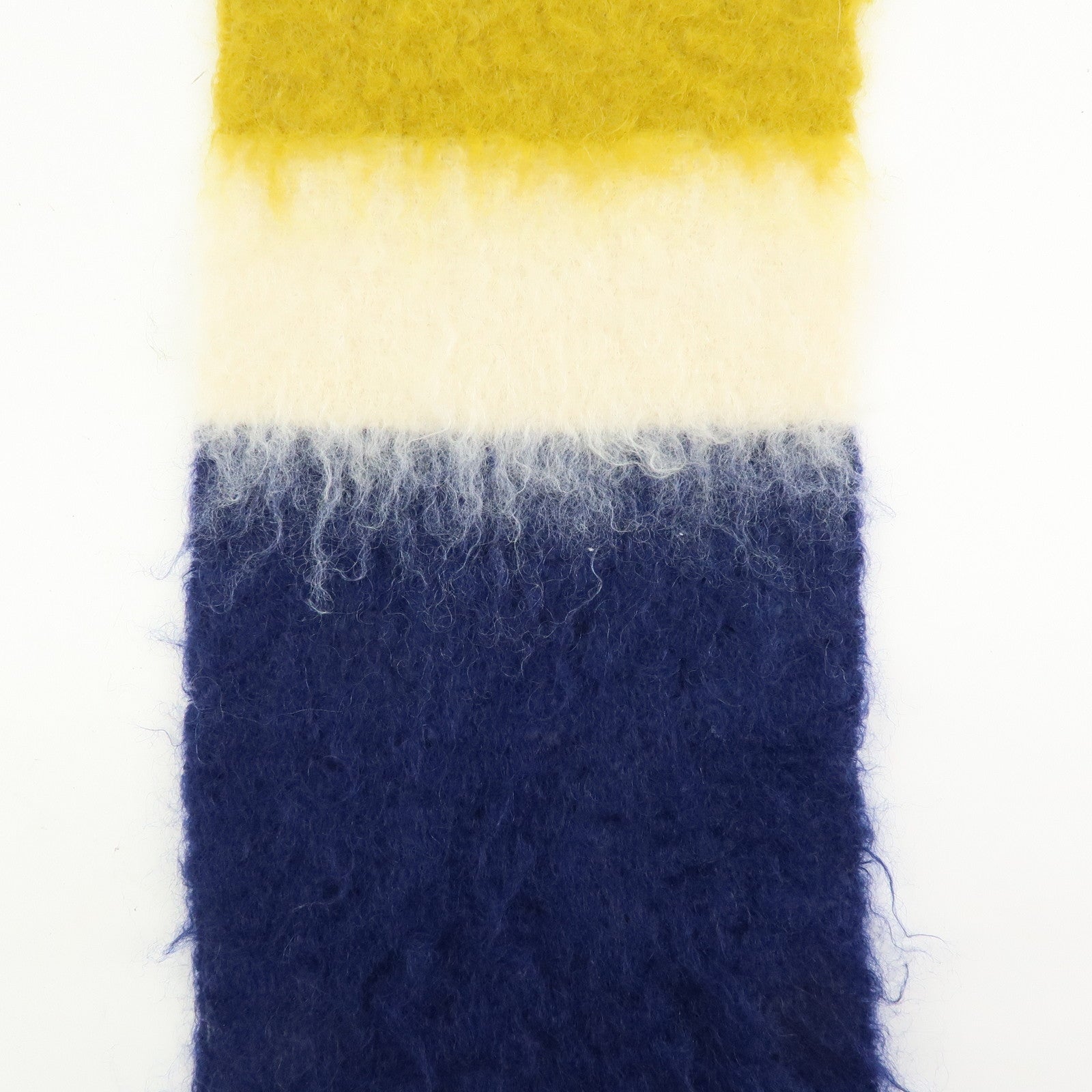 LOEWE Anagram Mohair Scarf Shawl Ivory Black Green Yellow Brown
