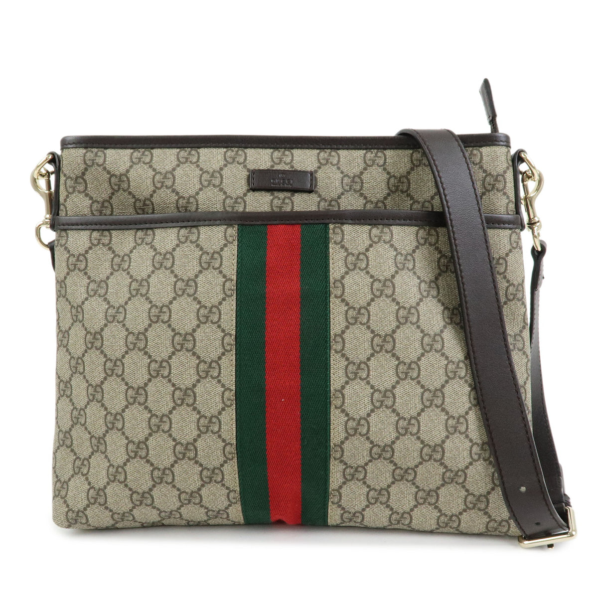GUCCI Sherry GG Supereme Leather Shoulder Bag Beige 388926
