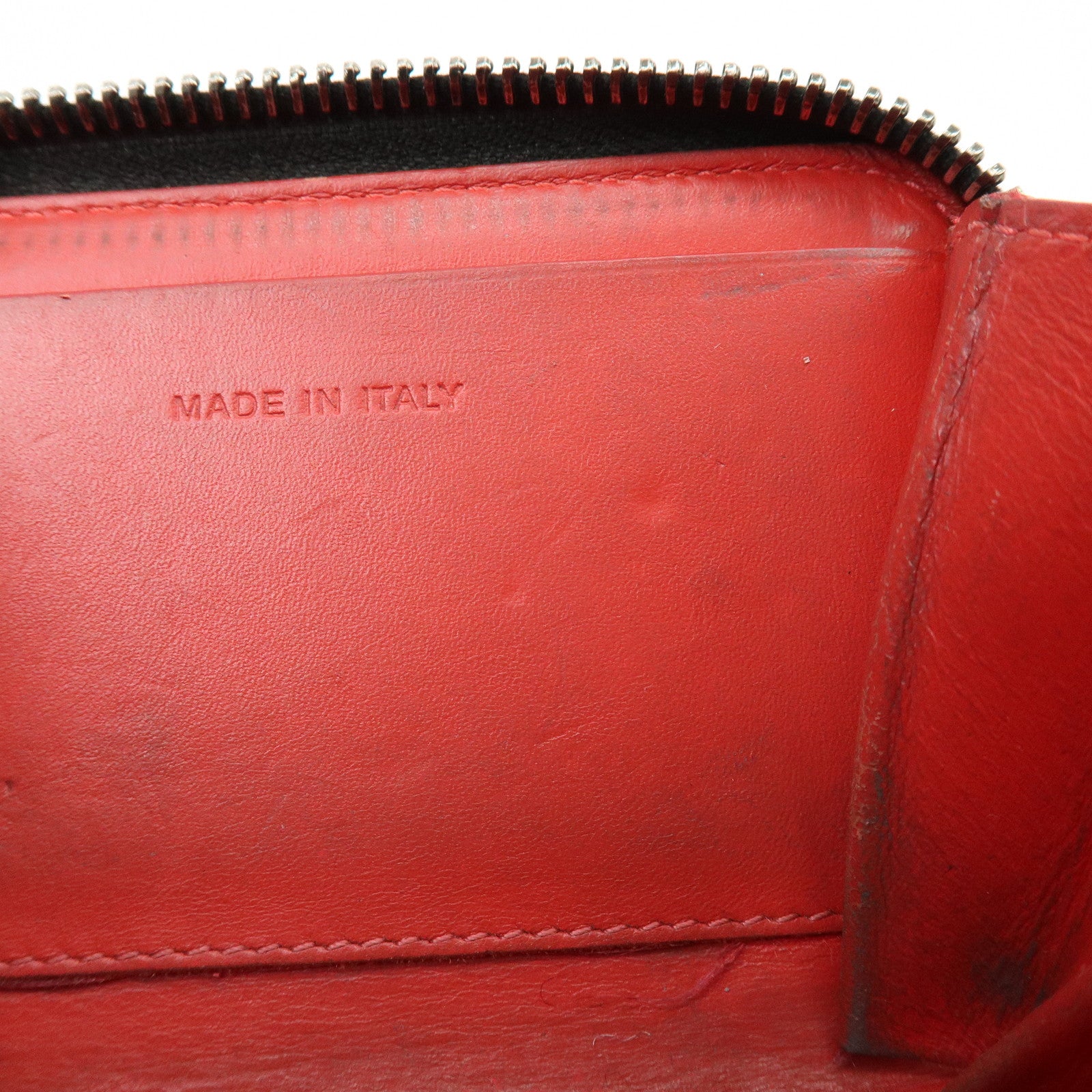 Christian Louboutin Leather Coin Case Coin Purse Studs Beige Black