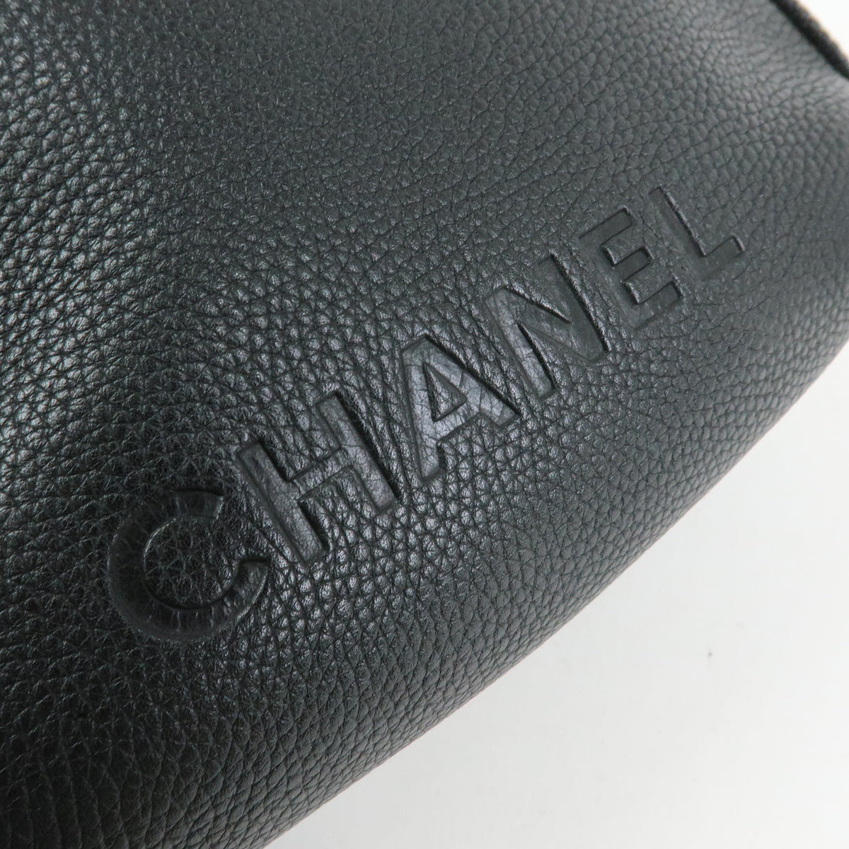 CHANEL LAX Leather Shoulder Bag Hand Bag Tassel Black A23055