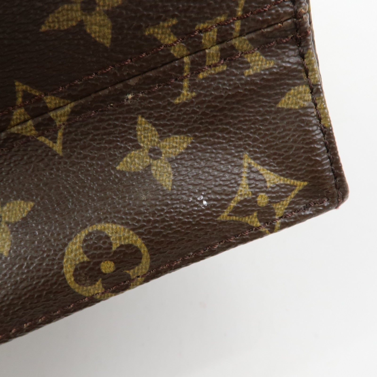 Louis Vuitton Monogram Sac Plat Tote Bag Hand Bag Brown M51140