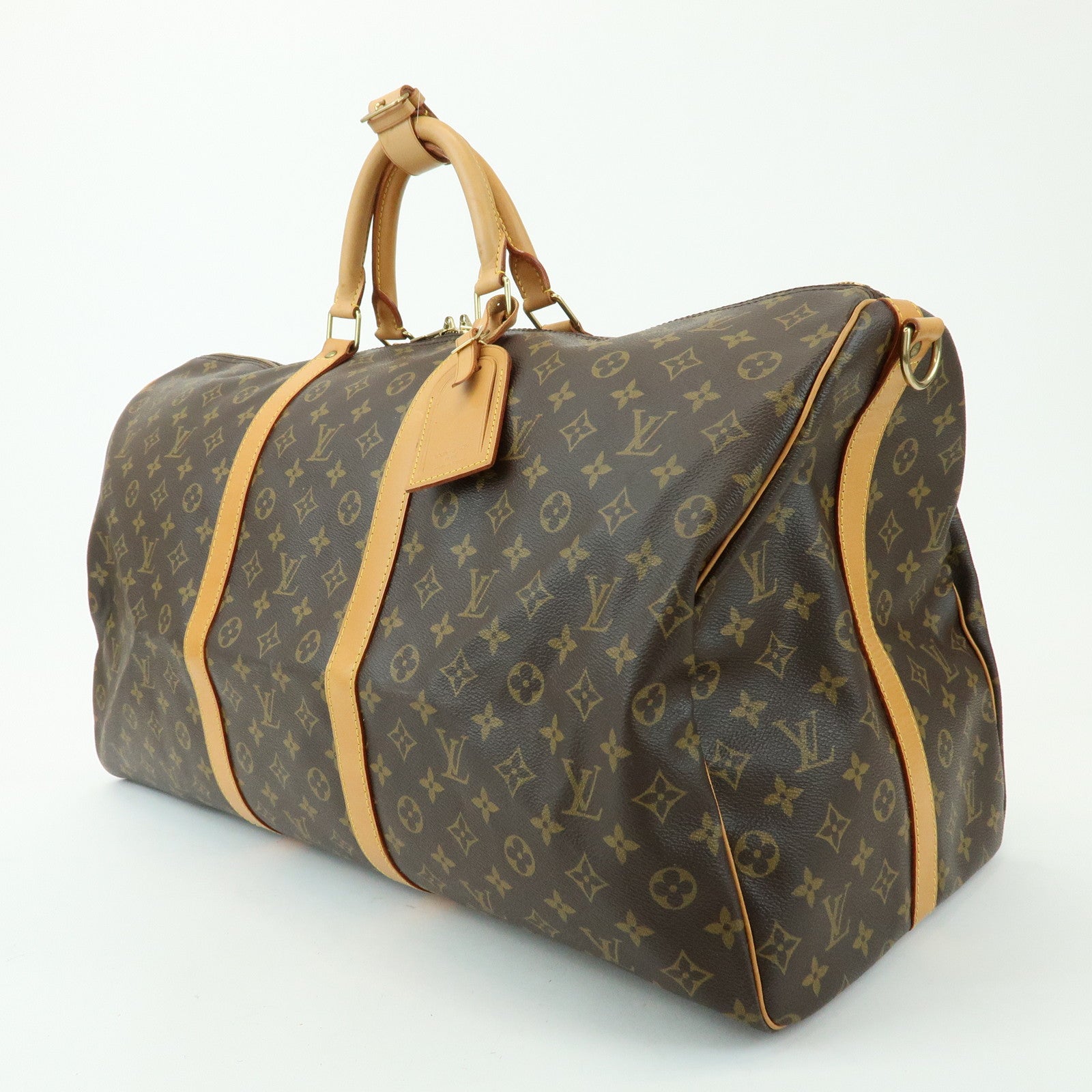 Louis Vuitton Monogram Keep All Bandouliere 60 Bag Brown M41412