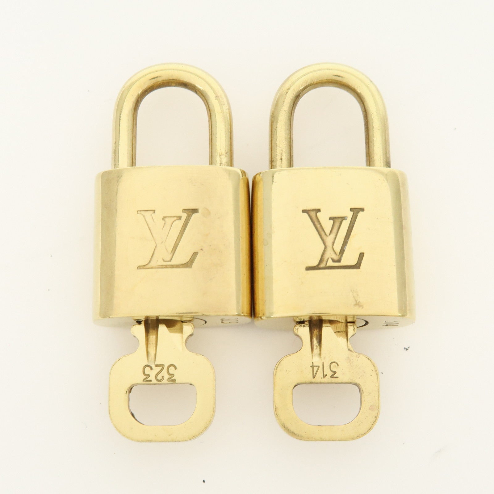 Louis Vuitton Lot of 10 Lock & Key Cadena Key Lock Gold