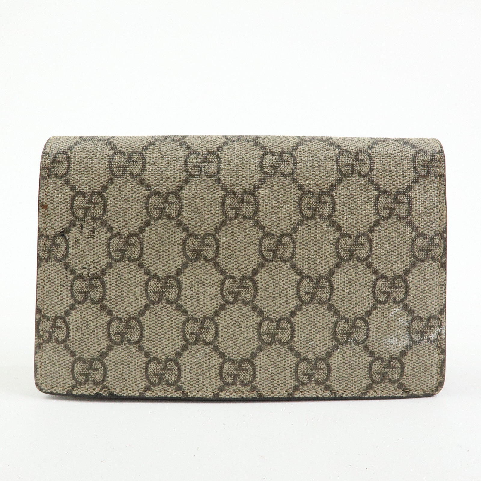 GUCCI Dionysus Super Mini Bag Leather Chain Shoulder Bag Beige 476432
