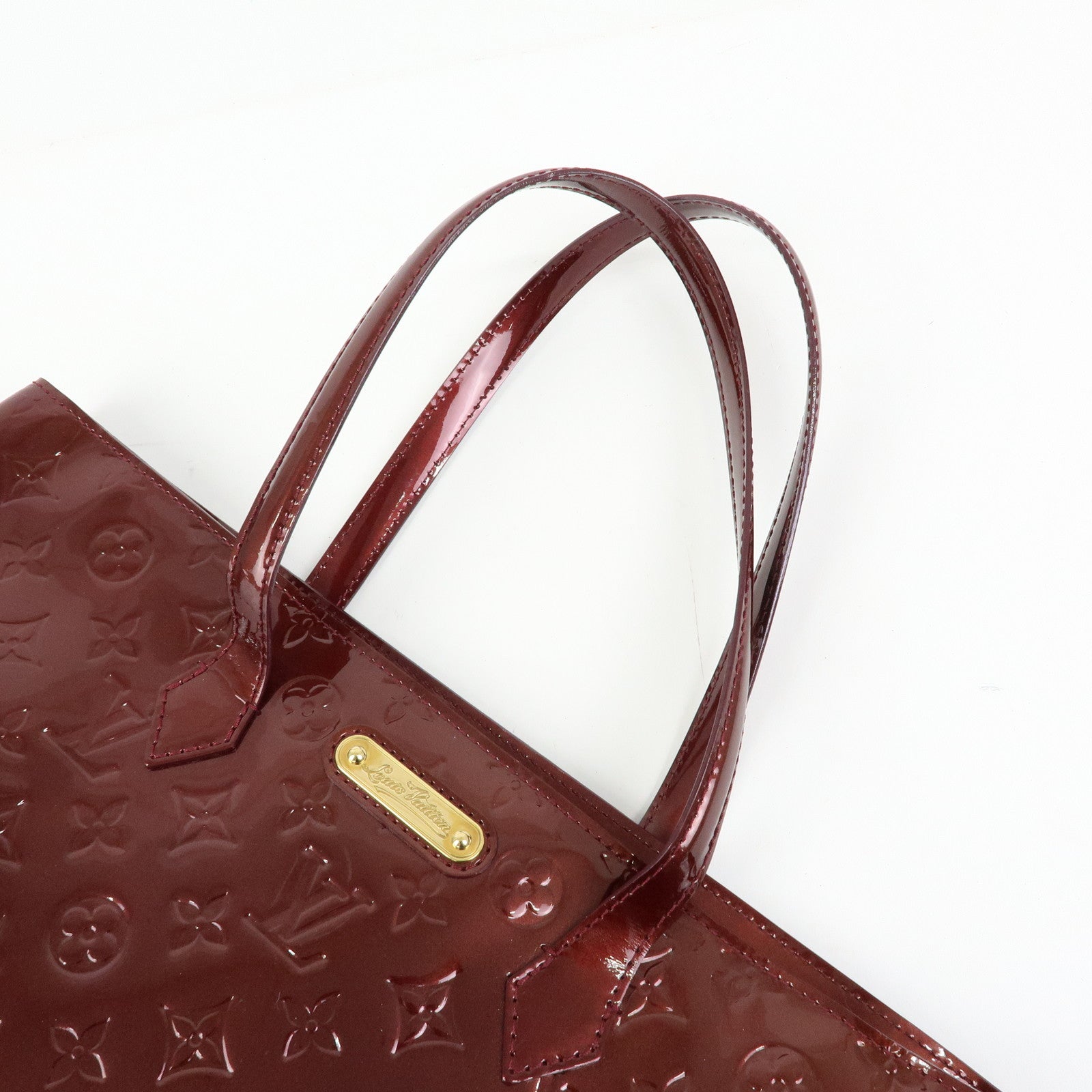 Louis Vuitton Monogram Vernis Leather Wilshire MM Tote Bag M91646