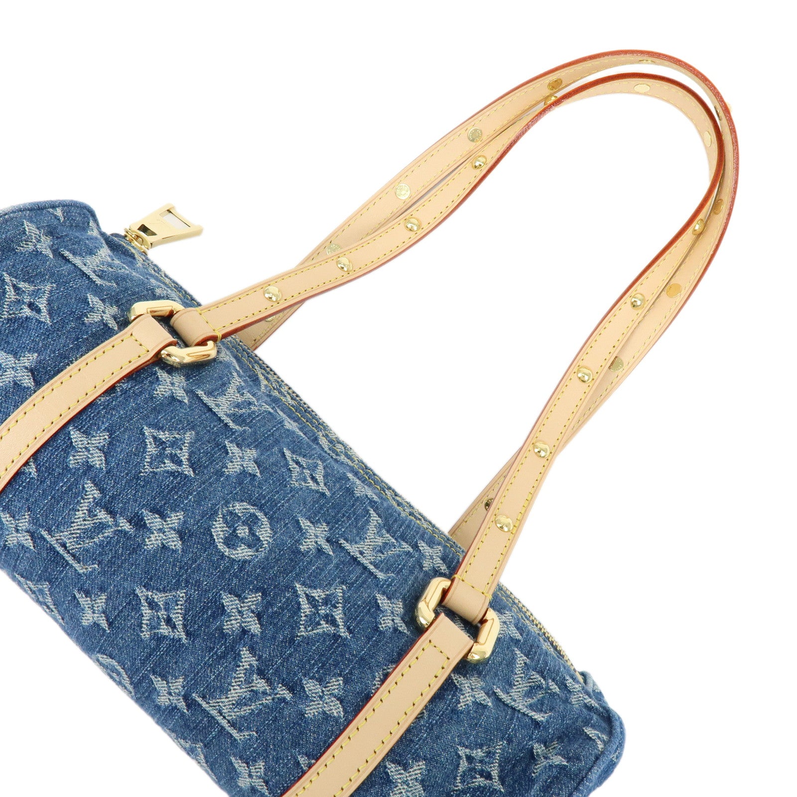 Louis Vuitton Monogram Denim Papillon MM LV Remix Bag Pouch M46830