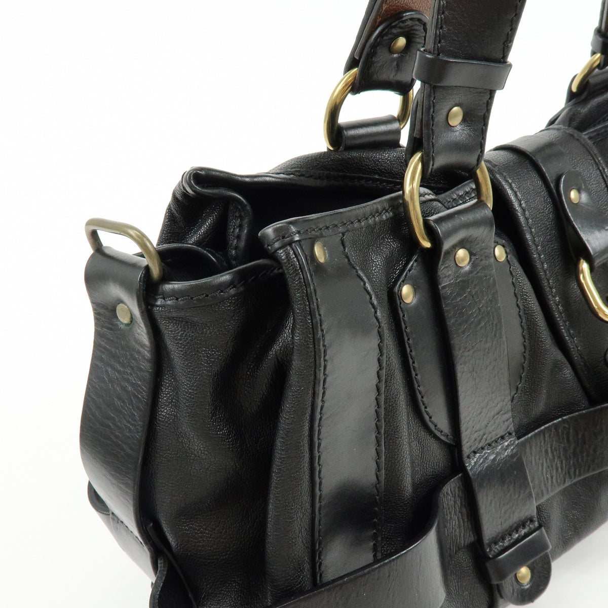 Chloe Kerala Leather Shoulder Bag Hand Bag Satchel Bag Black