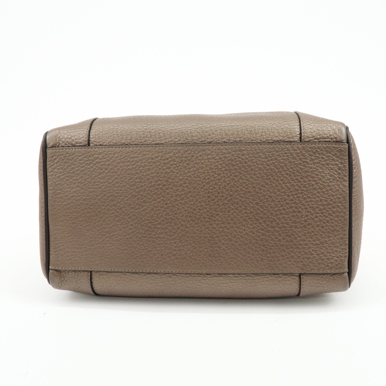 LOEWE Anagram Leather 2Way Bag Hand Bag Boston Bag Bronze