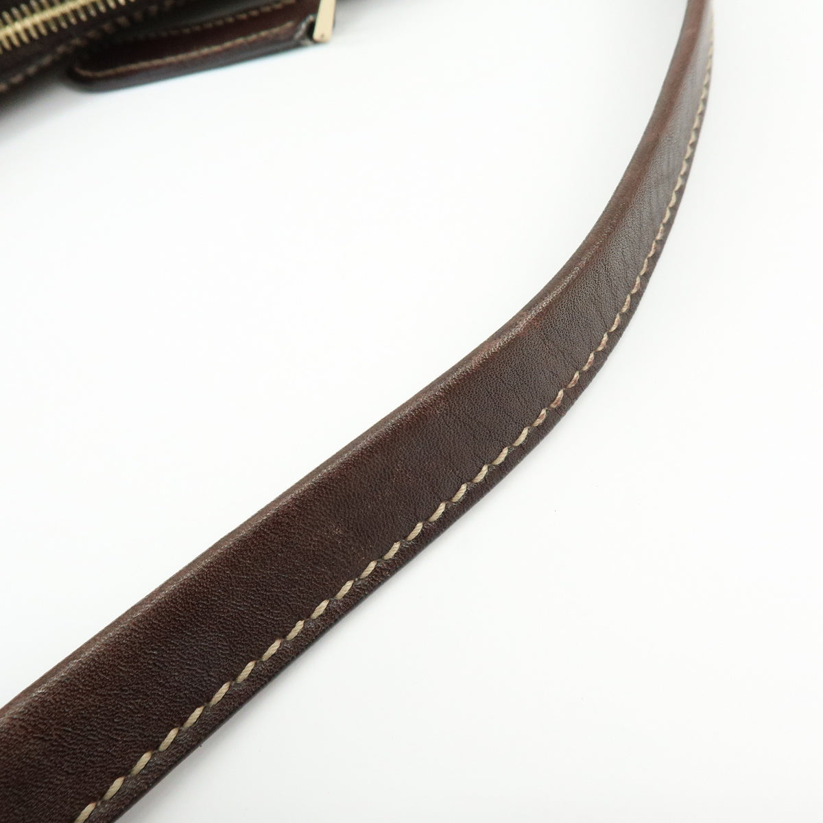 GUCCI Interlocking G Canvas Leather Shoulder Bag Hand Bag Beige Brown