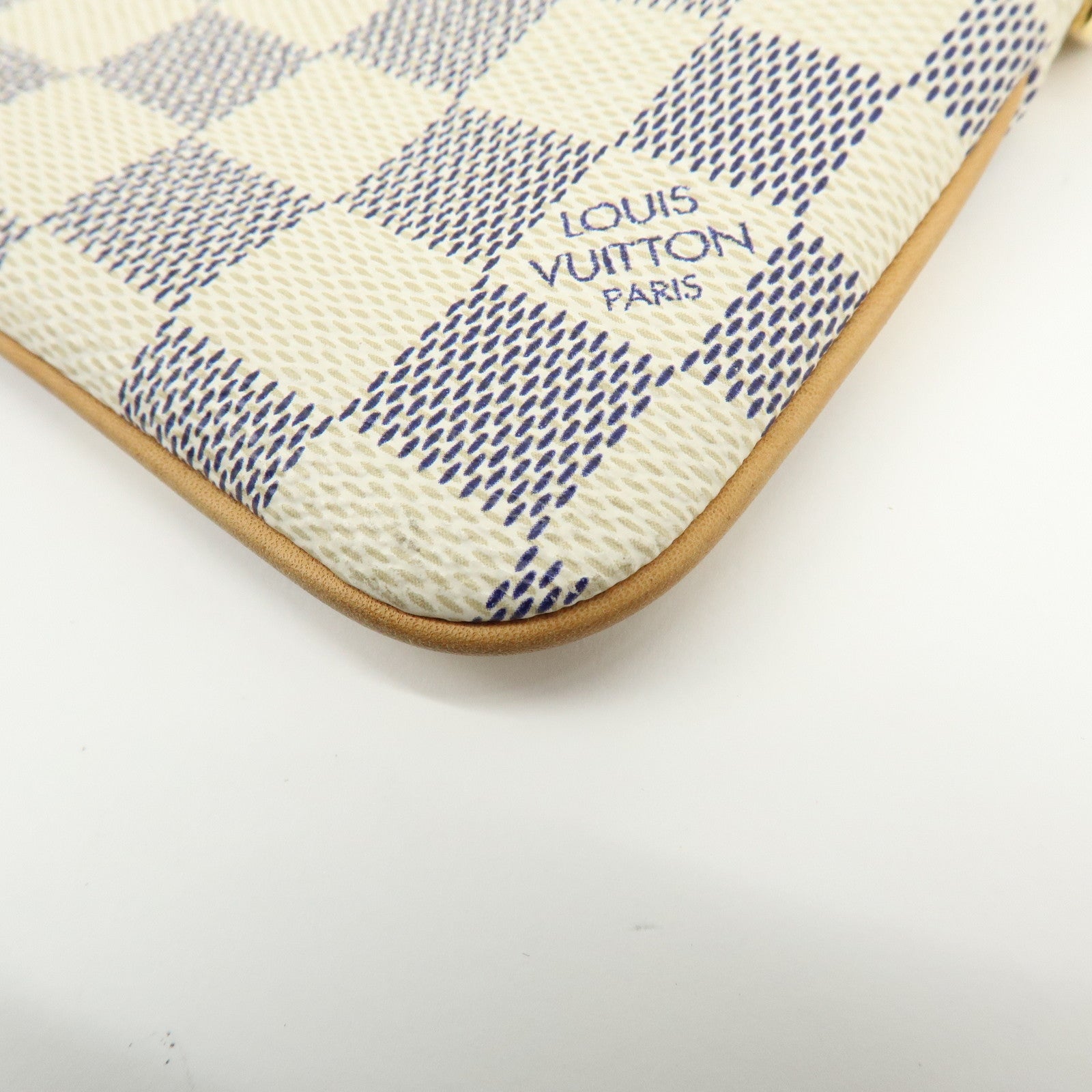 Louis Vuitton Damier Azur Pochette Milla MM Mini Accesory Pouch N60027