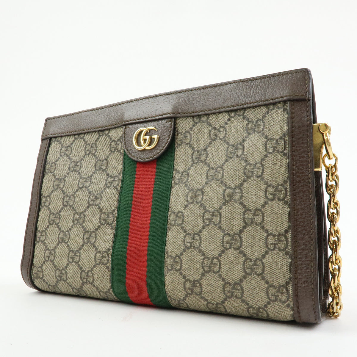 GUCCI Ophidia Sherry GG Supreme Chain Shoulder Bag Beige Brown 503877