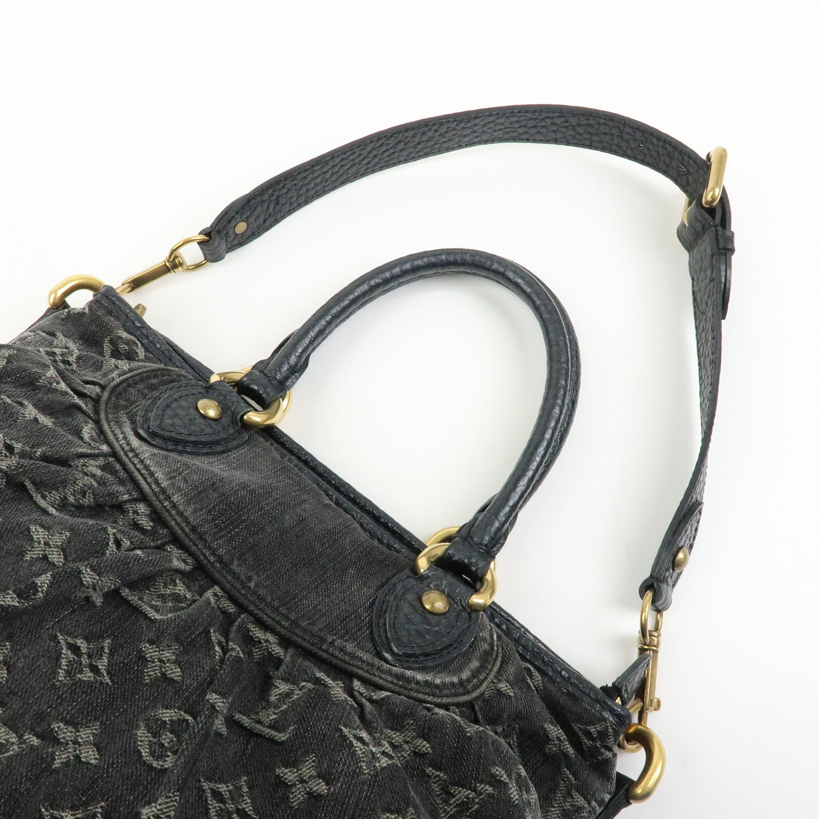 Louis Vuitton Monogram Denim Neo Cabby MM 2Way Bag Noir M95351