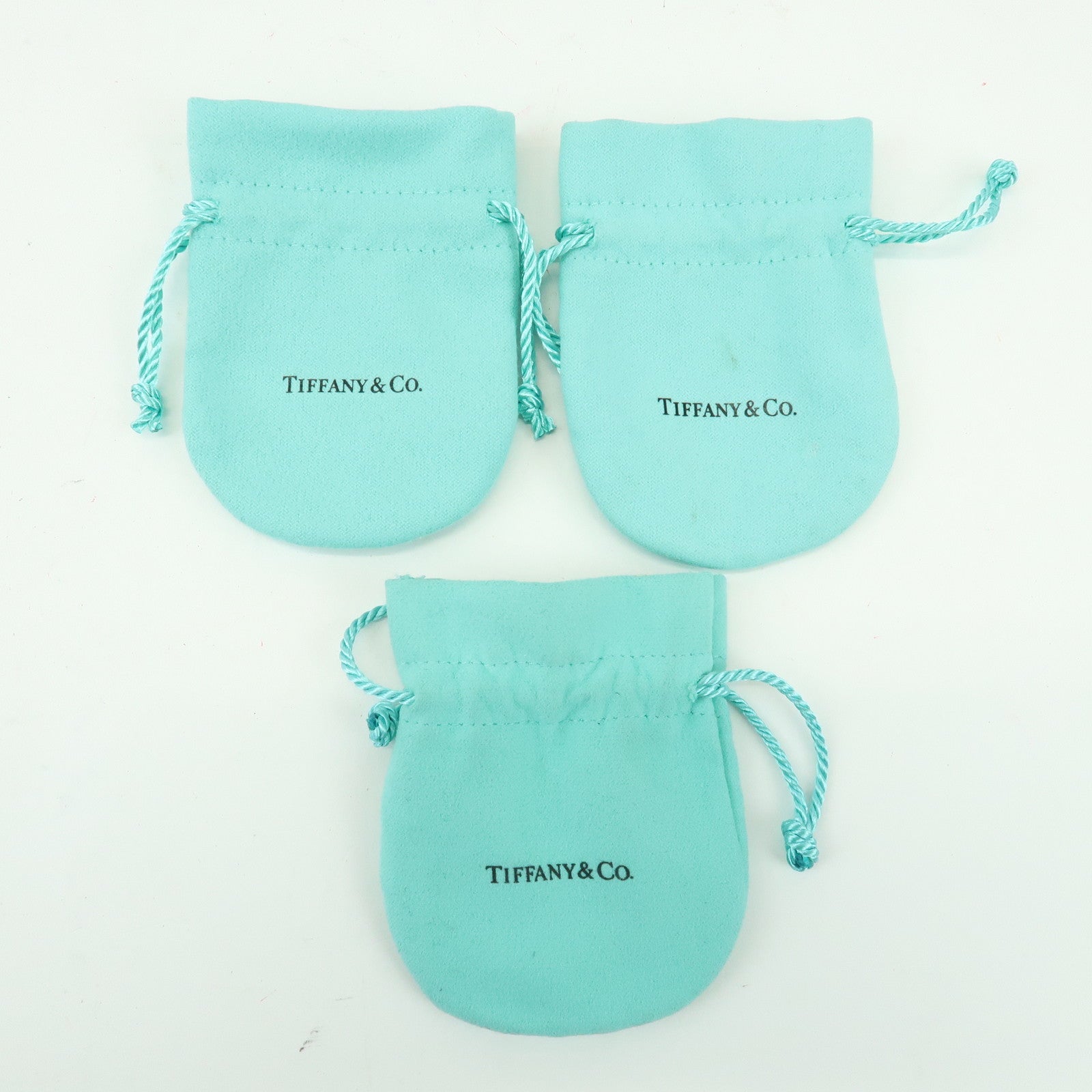 Tiffany&Co. Set of 9 Jewelry Box Drawstring Dust Bag Tiffany Blue