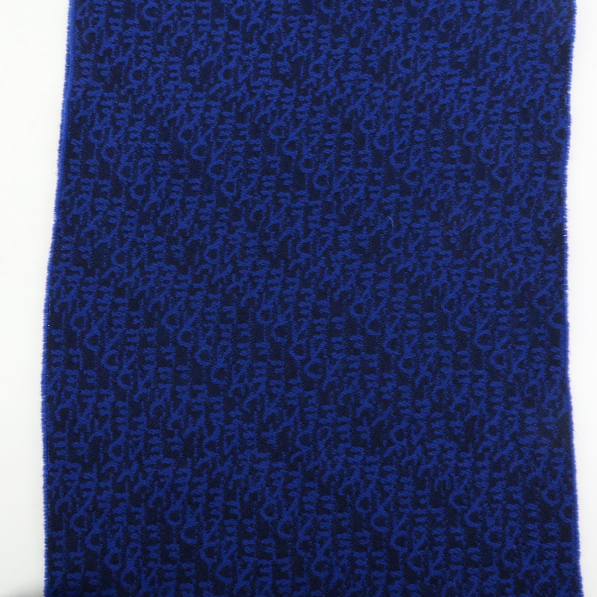 FENDI Zucca Lot of 2 Wool 100% Fringe Scarf Brown Blue
