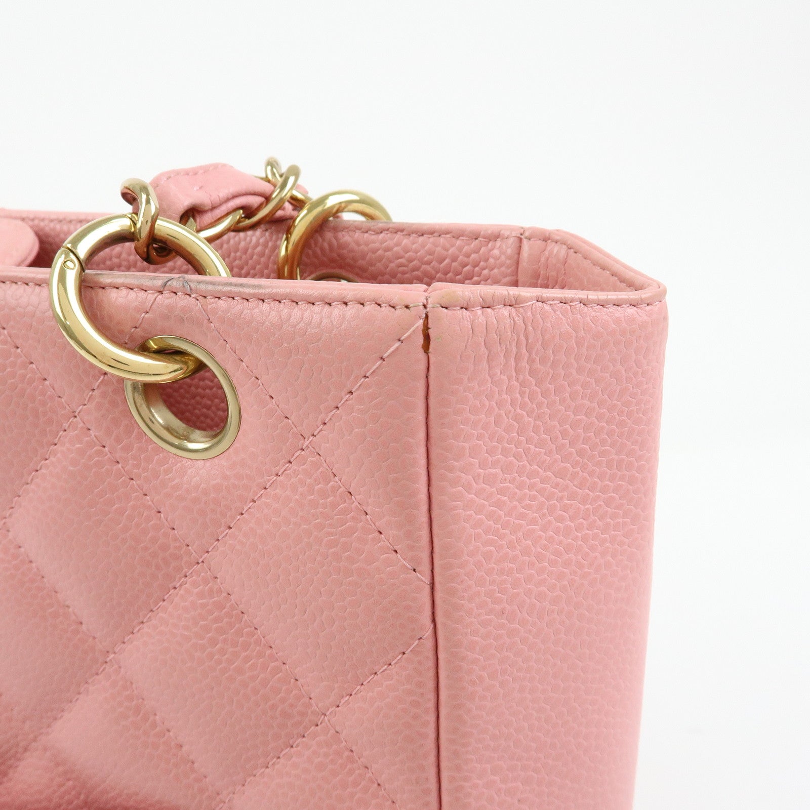 CHANEL COCO Mark Caviarskin PST Chain Tote Bag Shoulder Bag Pink