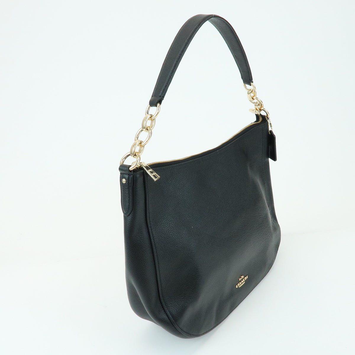 COACH Chelsea Hobo 32 Leather Shoulder Bag Hand Bag Black