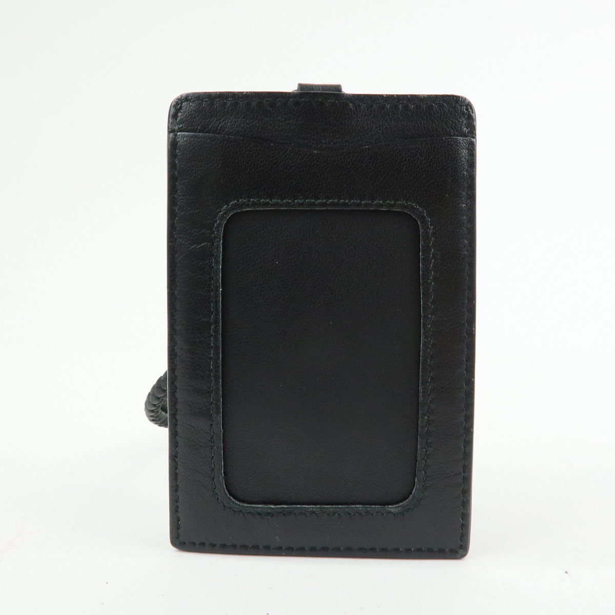 BOTTEGA VENETA Intrecciato Leather Shoulder Card Case Black