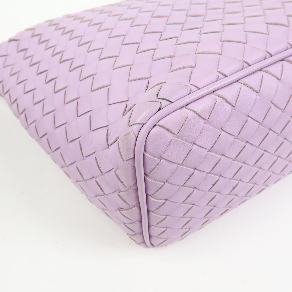 BOTTEGA VENETA Intrecciato Leather Shoulder Bag Lavender 239988