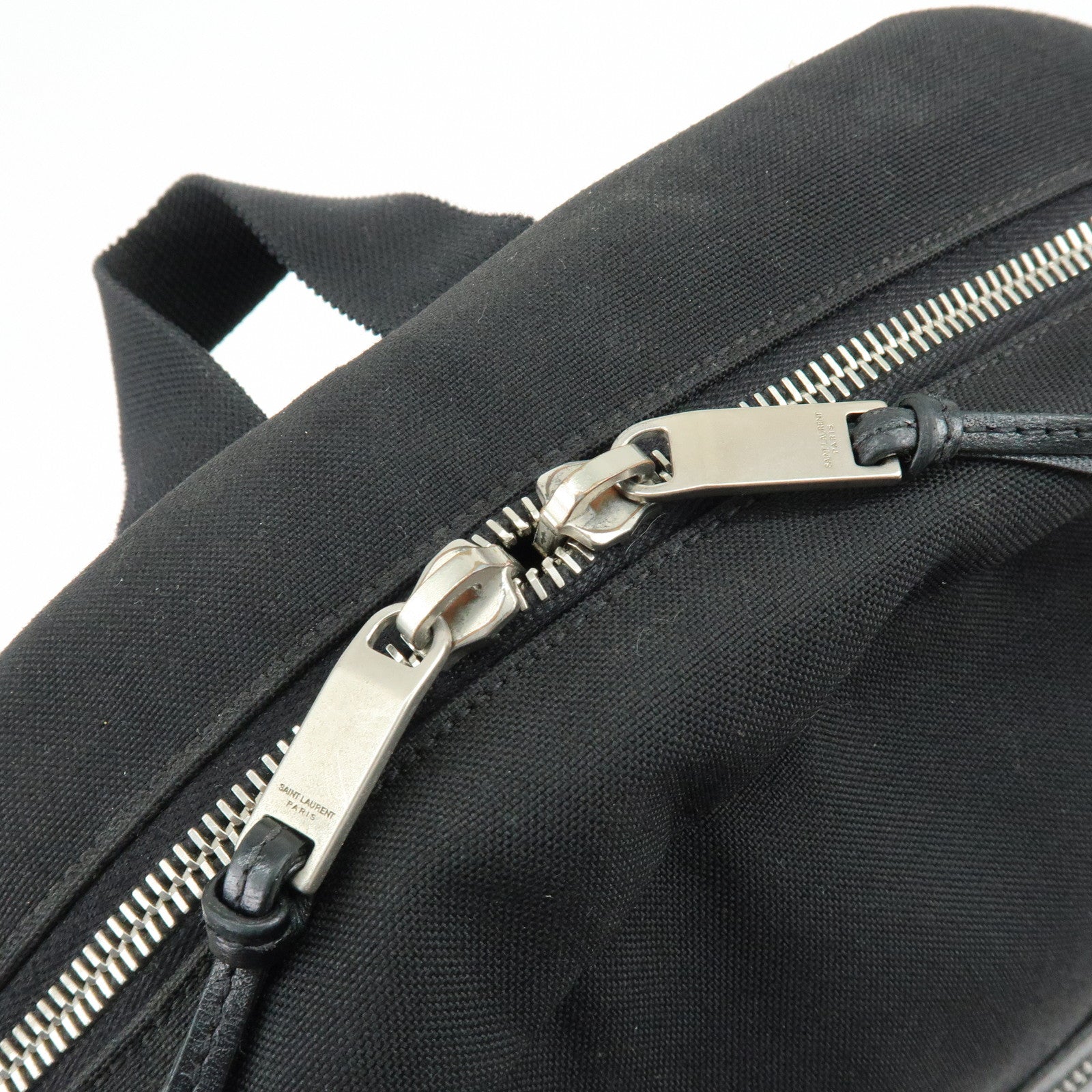 SAINT LAURENT PARIS Canvas Leather Sac City Laptop Backpack 533232