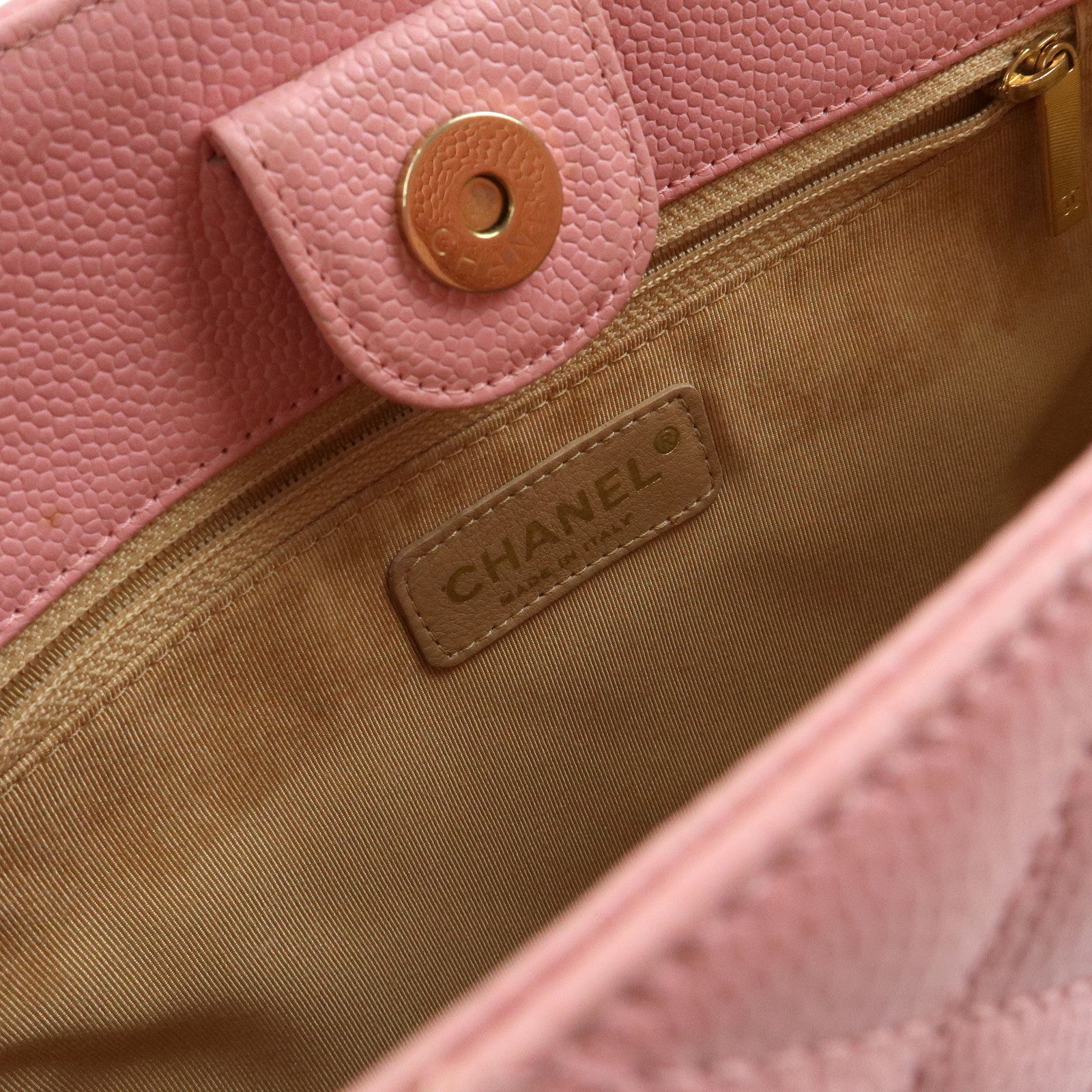 CHANEL COCO Mark Caviarskin PST Chain Tote Bag Shoulder Bag Pink