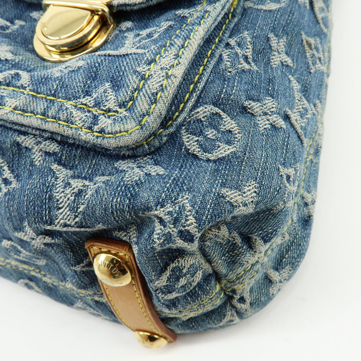 Louis Vuitton Monogram Denim Baggy GM Shoulder Bag Blue M95048