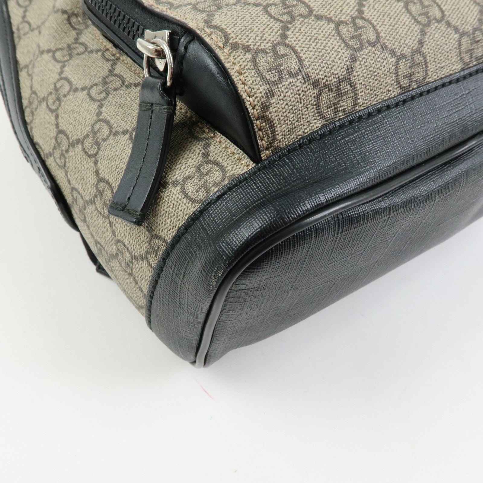 GUCCI GG Supreme Leather Backpack Rucksack Beige Black 429020