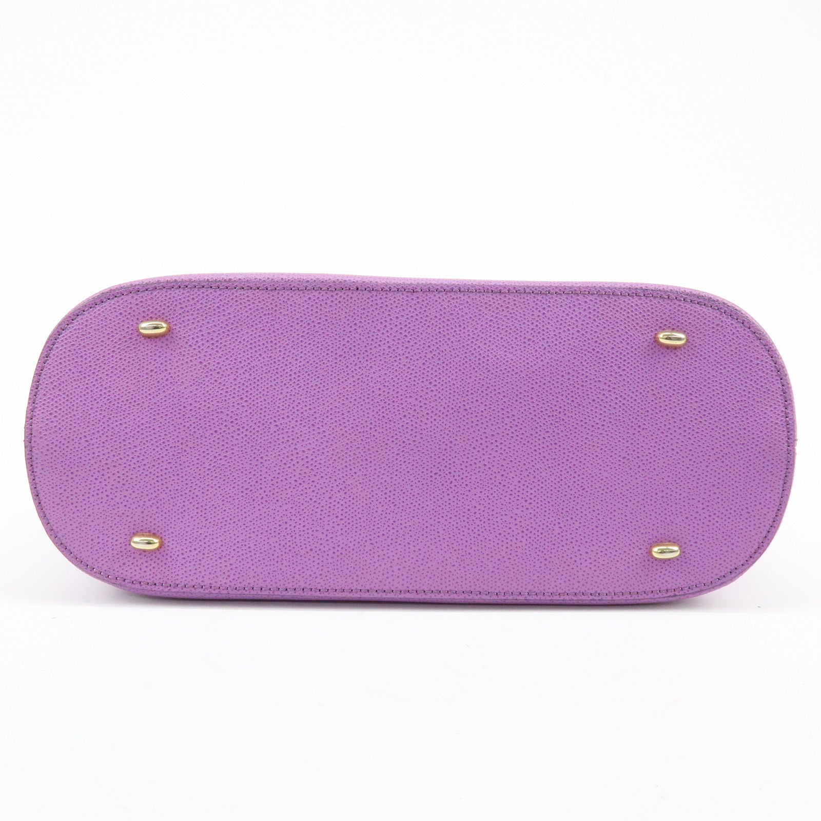 CELINE Leather 2Way Bag Shoulder Hand Bag Purple
