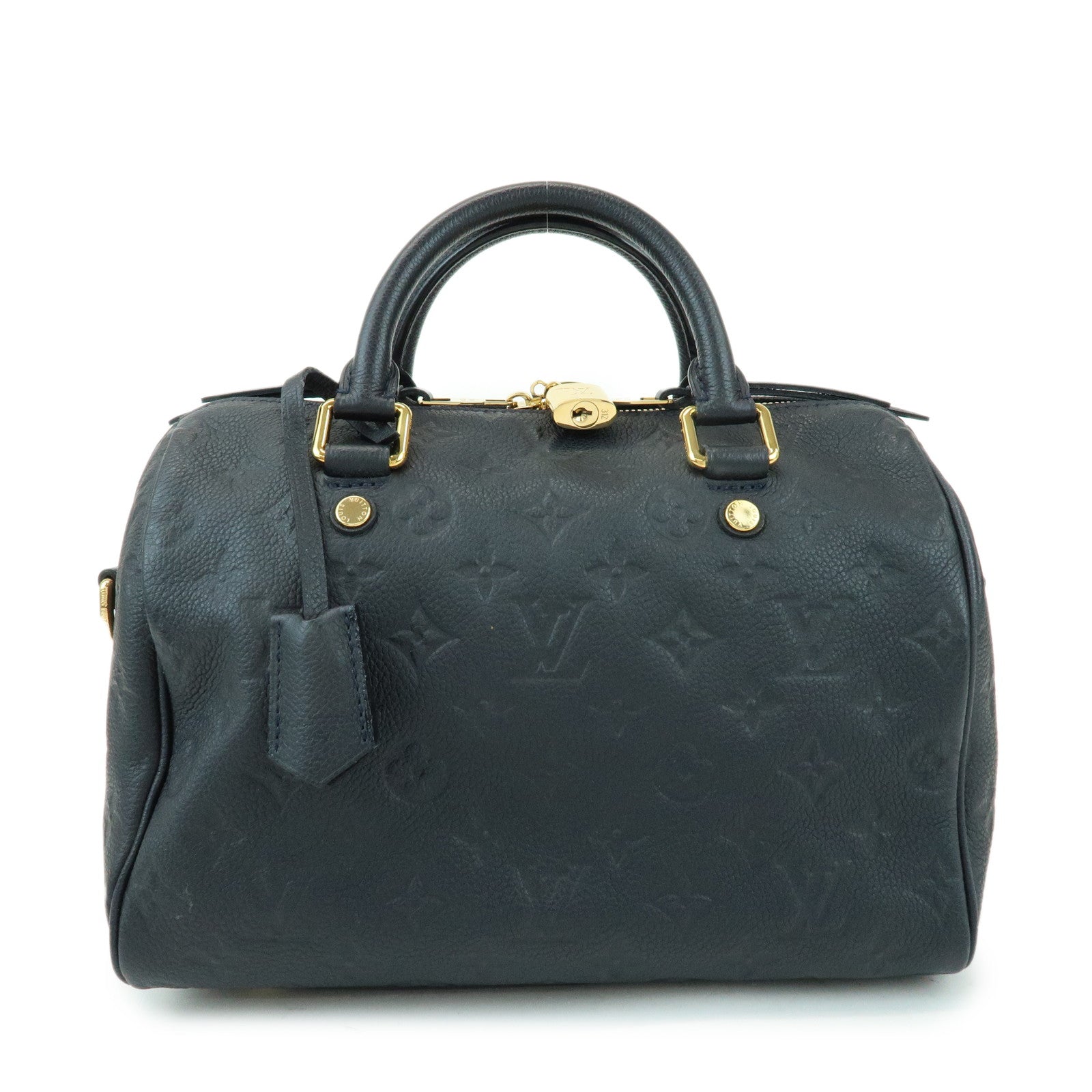 Louis Vuitton Monogram Empreinte Speedy Bandouliere 25 Navy M40762