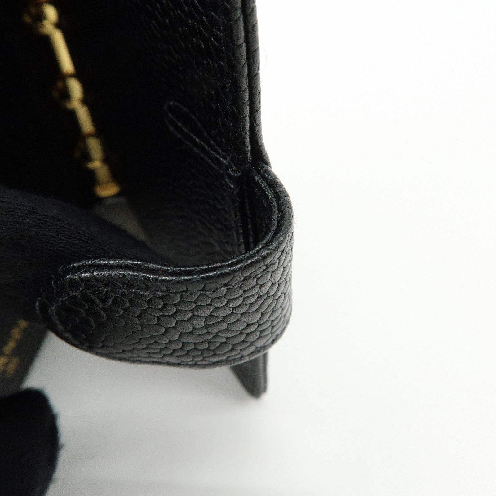 CHANEL COCO Mark Cavirskin Mini Agenda Cover Planner Cover Black A13506