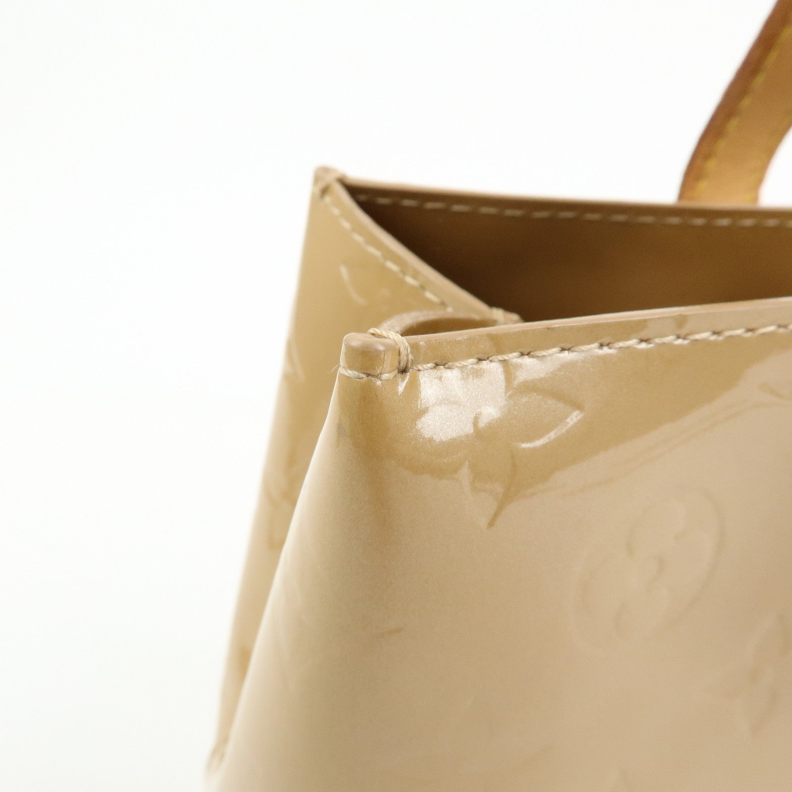 Louis Vuitton Monogram Vernis Reade PM Leather Hand Bag Noisette M91334