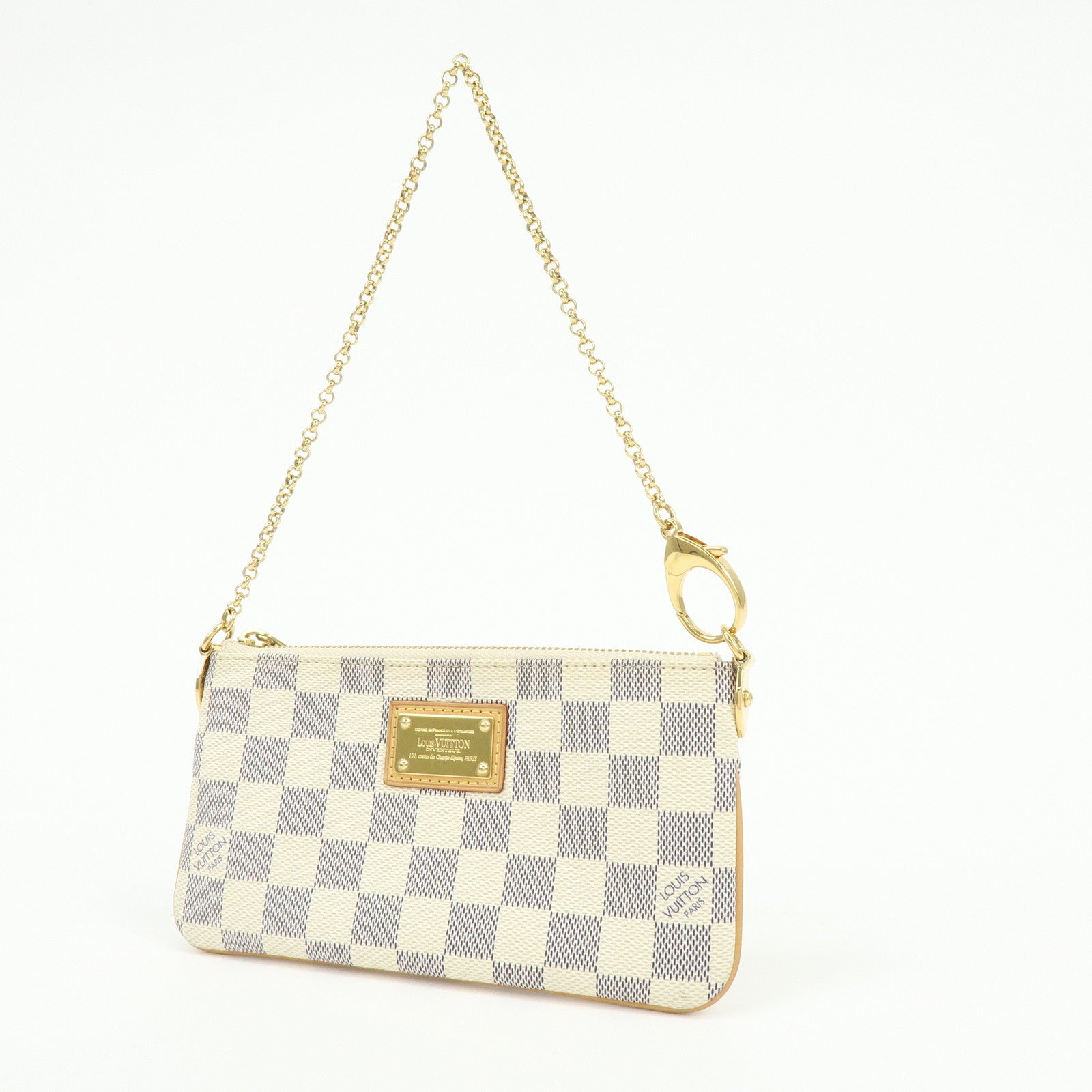 Louis Vuitton Damier Azur Pochette Milla MM Mini Accesory Pouch N60027