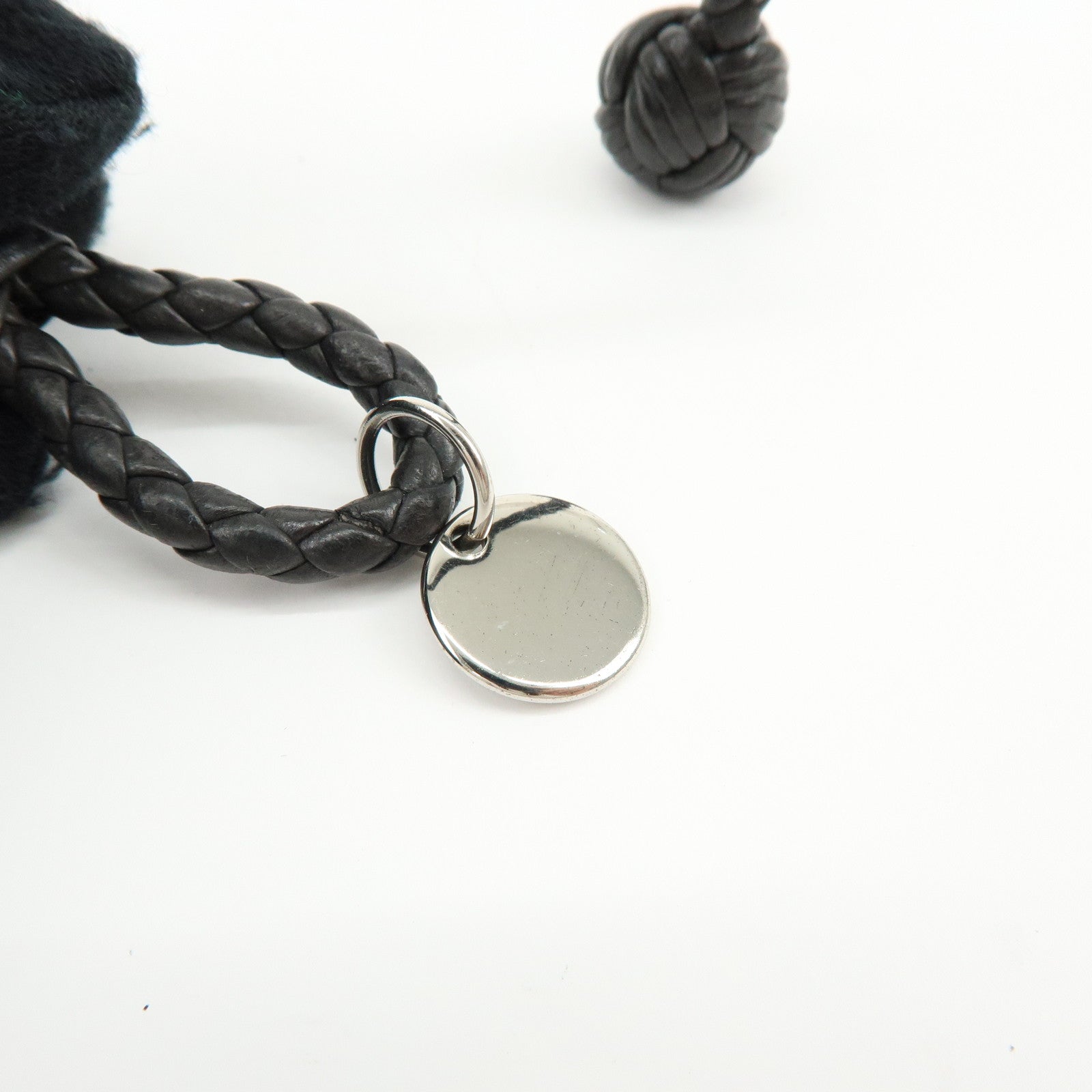 BOTTEGA VENETA Intrecciato Leather Bracelet Size M Black