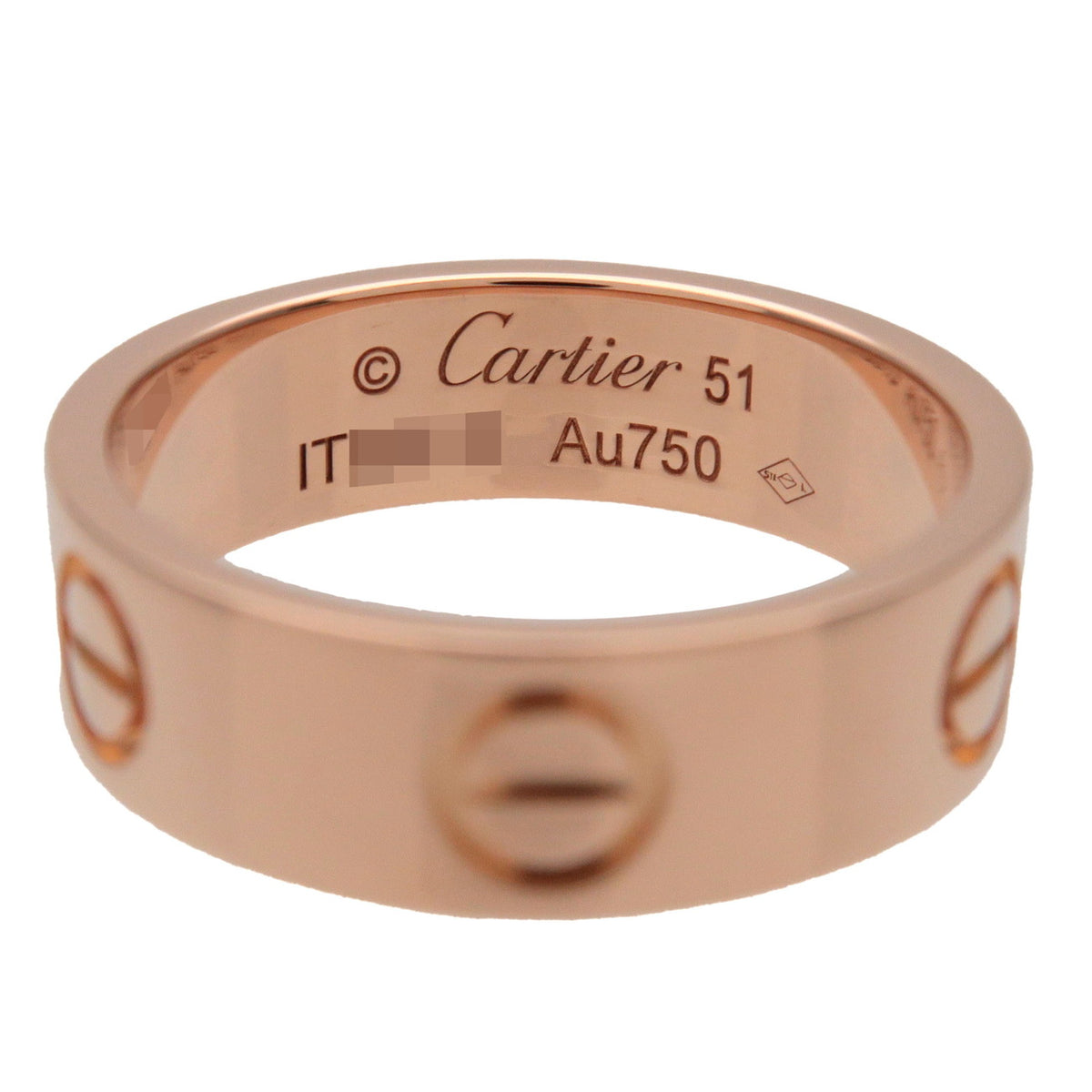 Cartier Love Ring K18 750PG Rose Gold #51 US5.5 EU51 HK12
