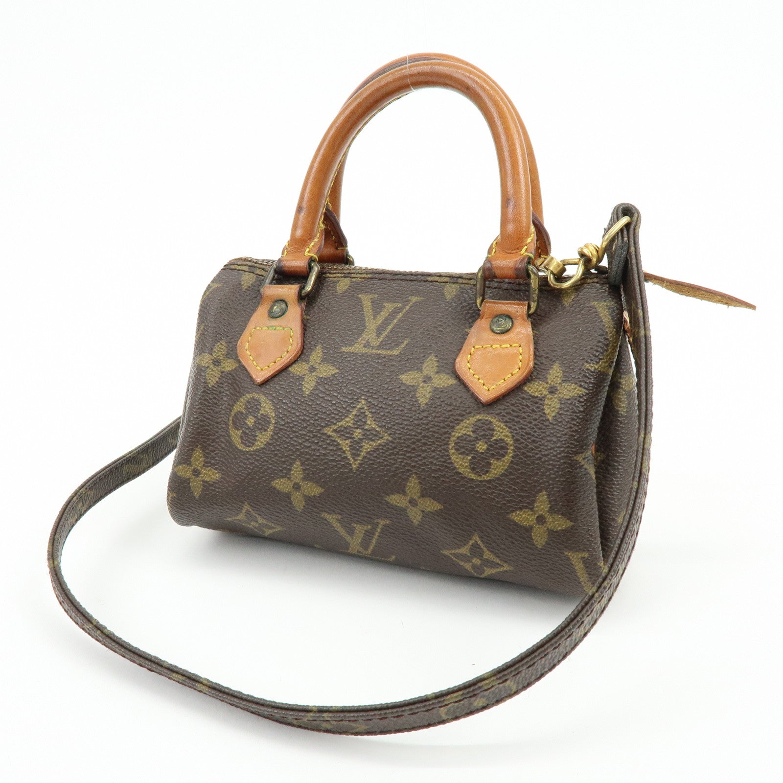 Louis Vuitton Monogram Canvas Mini Speedy Hand Bag Brown M41534