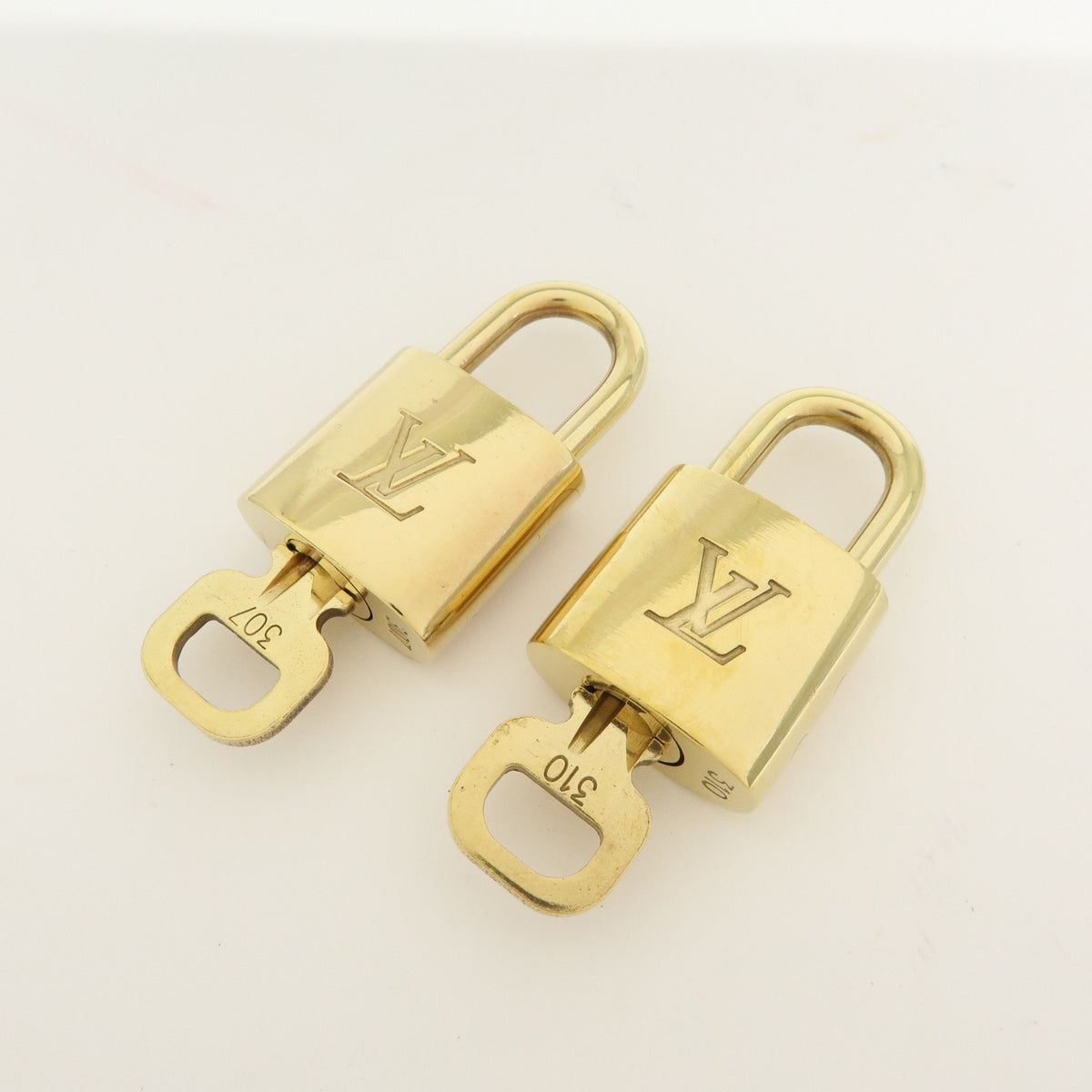 Louis Vuitton Lot of 10 Lock & Key Cadena Key Lock Gold