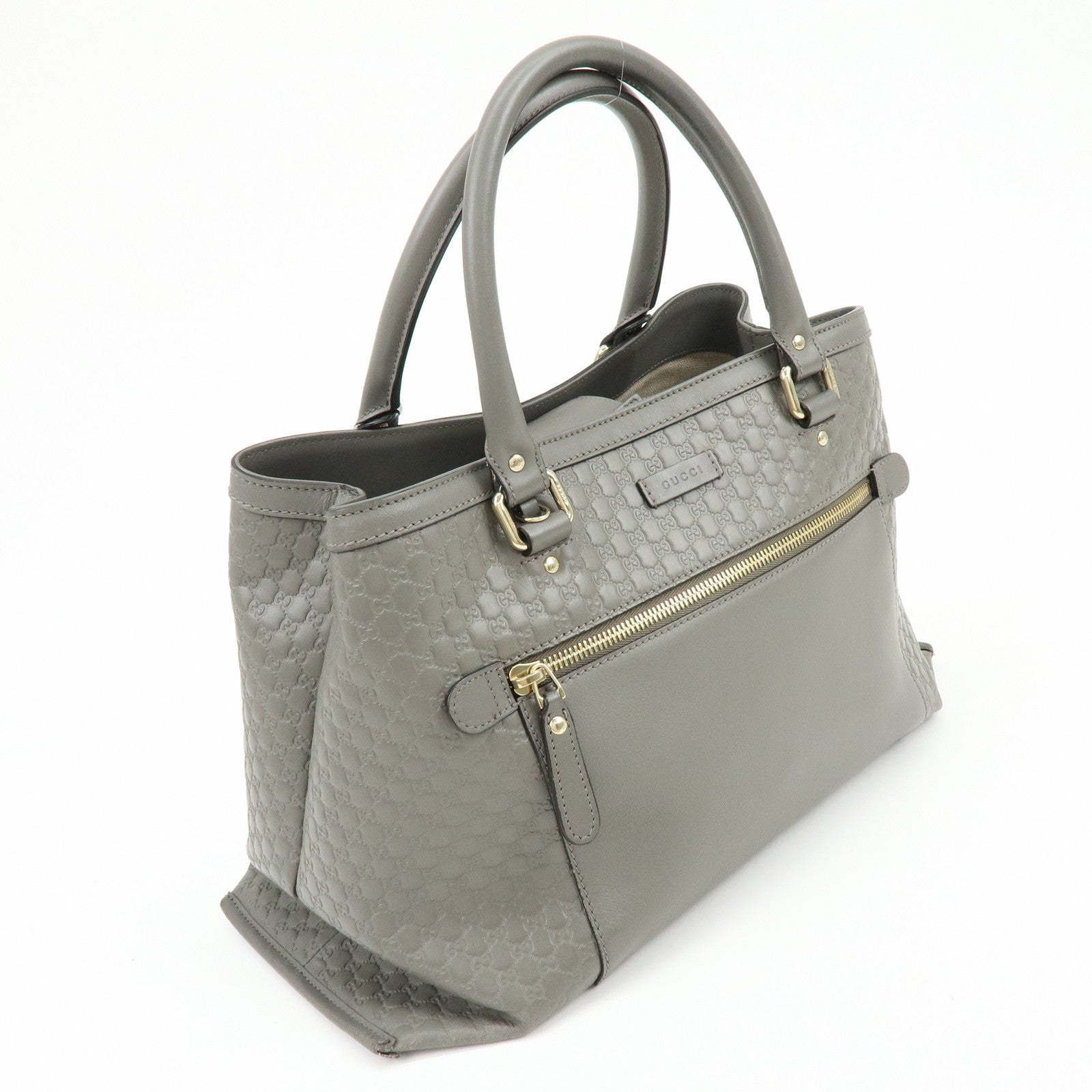 GUCCI Microguccissima Leather 2Way Bag Shoulder Bag Gray 510291