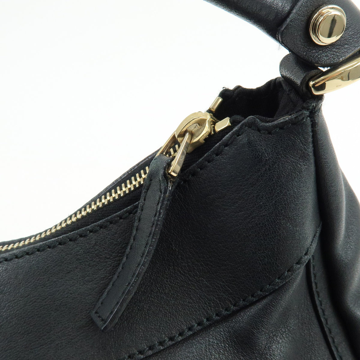 GUCCI Abbey Leather Shoulder Bag Hand Bag Black 189833