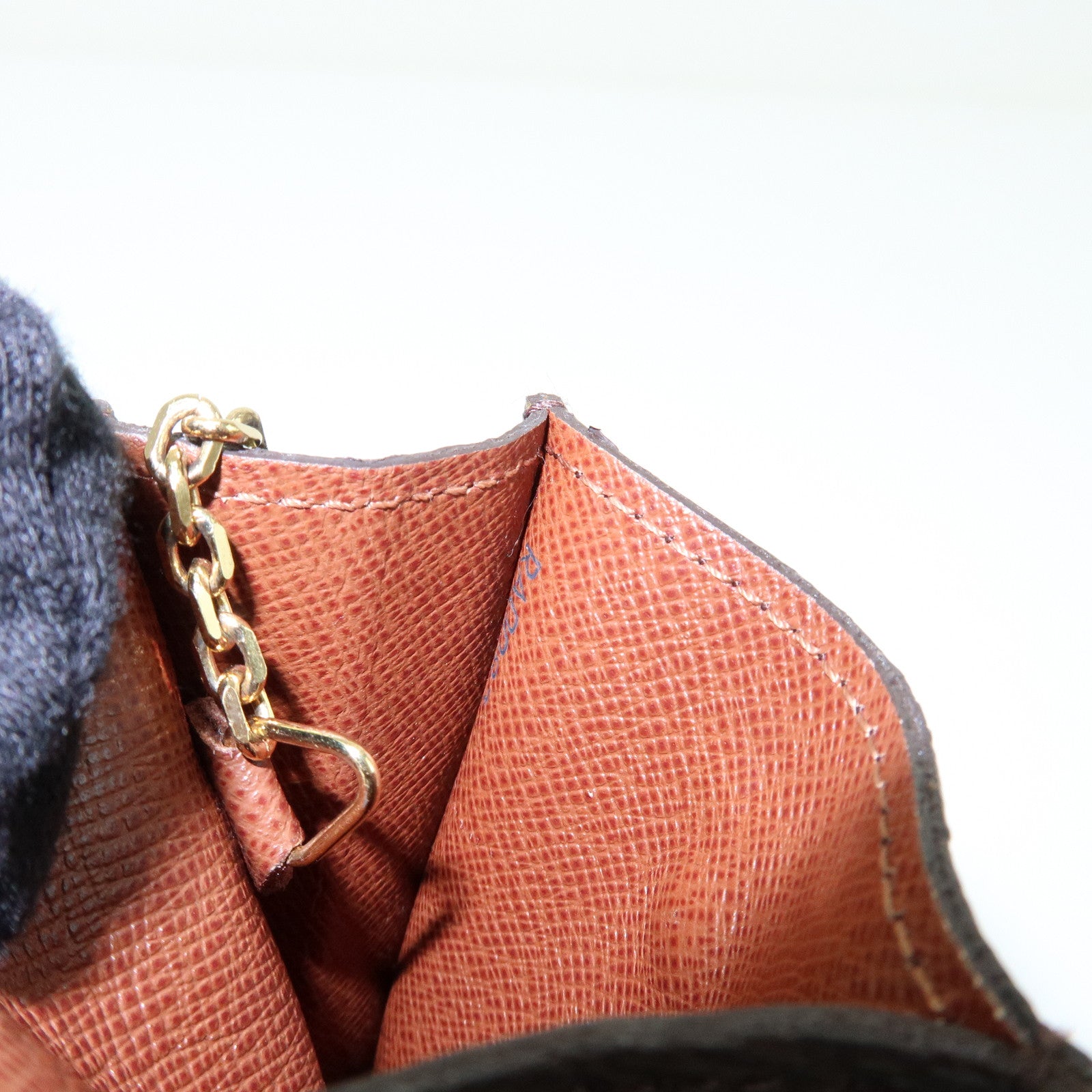 Louis Vuitton Monogram Canvas Porte Cles Badge Key Case Brown