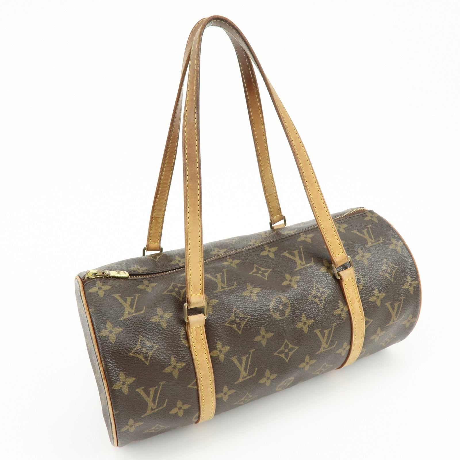 Louis Vuitton Monogram Papillon 30 Hand Bag Brown M51385