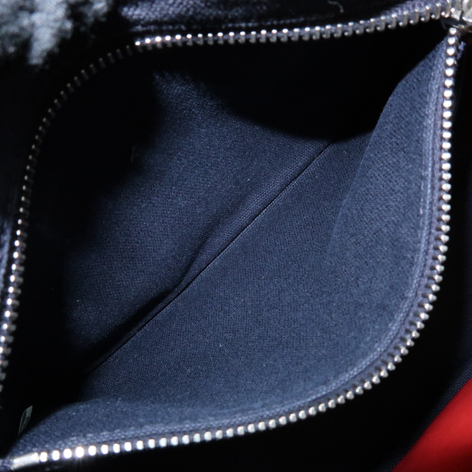 PRADA Canapa Mini Triangle Logo Denim Canvas 2Way Bag Navy 1BG439
