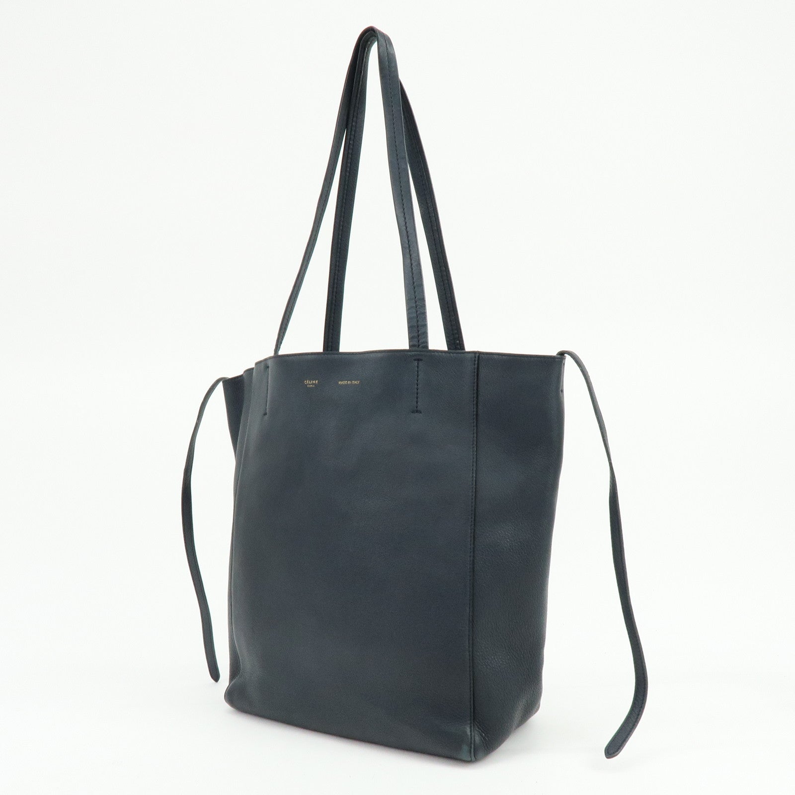 CELINE Cabas Phantom Leather Shoulder Bag Tote Bag Black