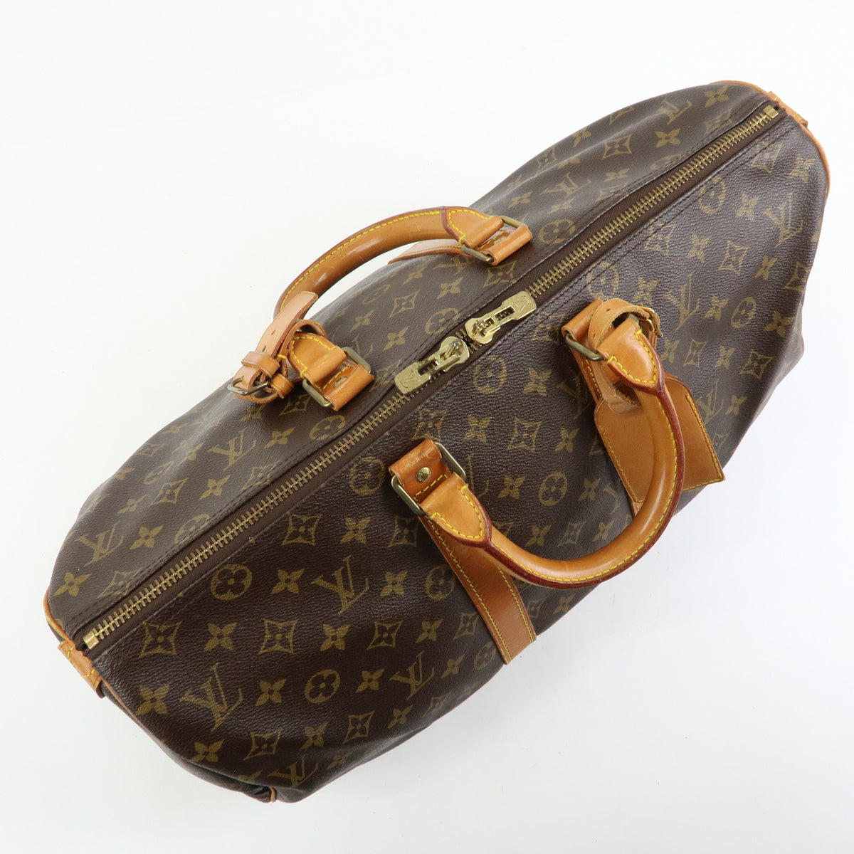 Louis Vuitton Monogram Keep All 45 Boston Bag Brown M41428
