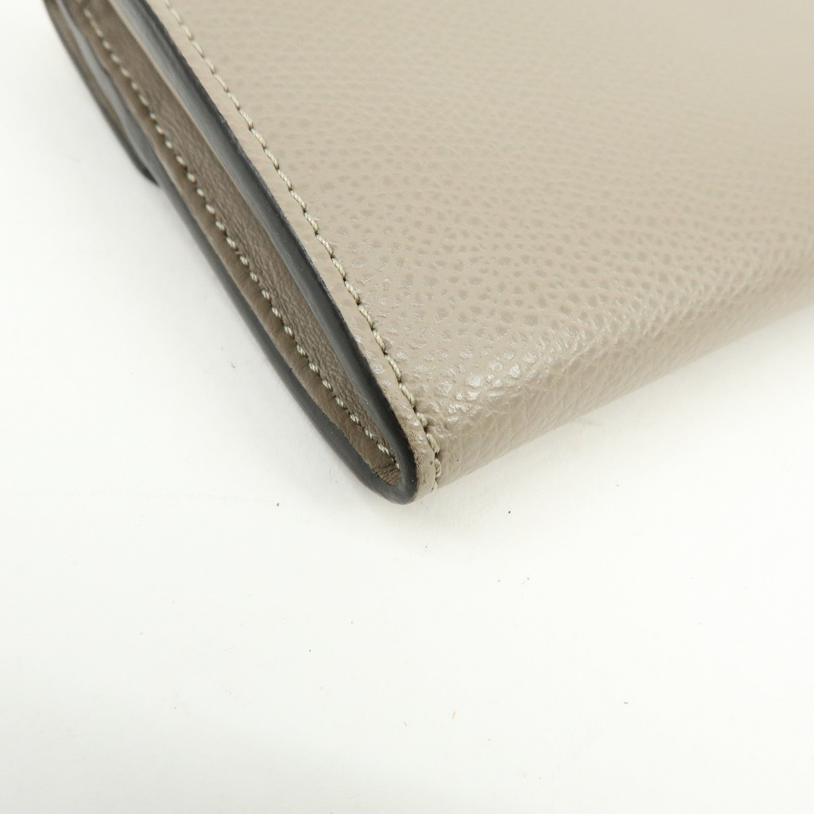 FENDI F is Fendi Leather Continental Long Wallet Beige 8M0251