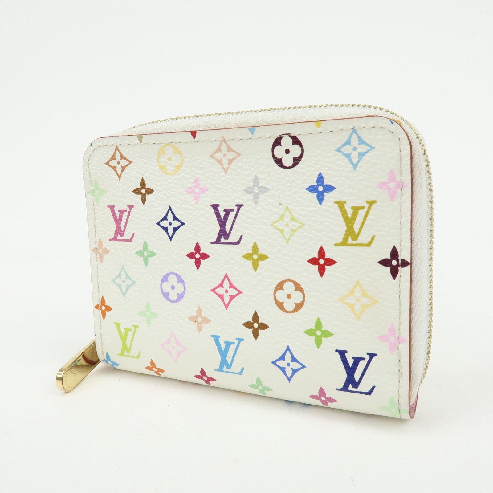 Louis Vuitton Monogram Multicolor Round Zippy Coin Purse Blanc M93741
