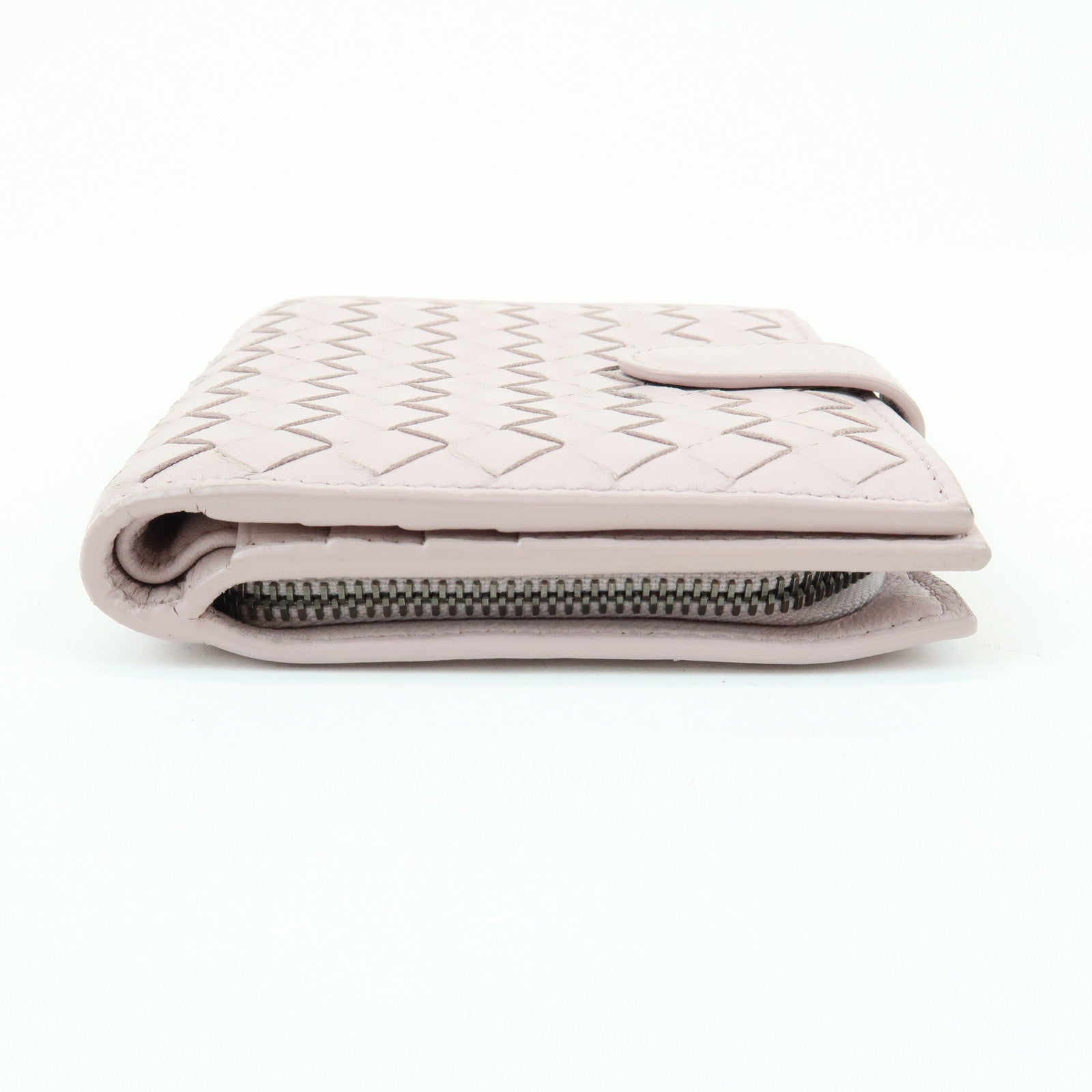 BOTTEGA VENETA Intrecciato Leather Bi-fold Comact Wallet Lavender